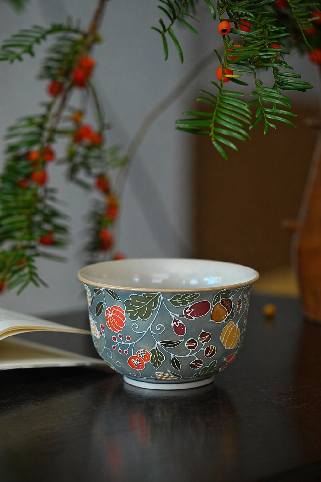 Floral Vine Series Bowl - Fruits And Vegetables