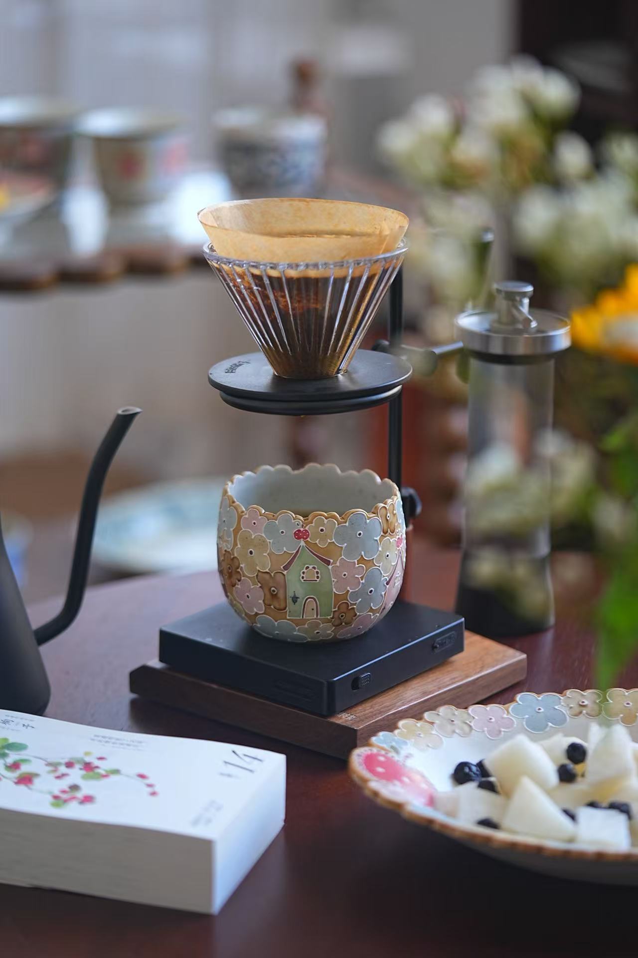 Floral Rim House Chubby Cup