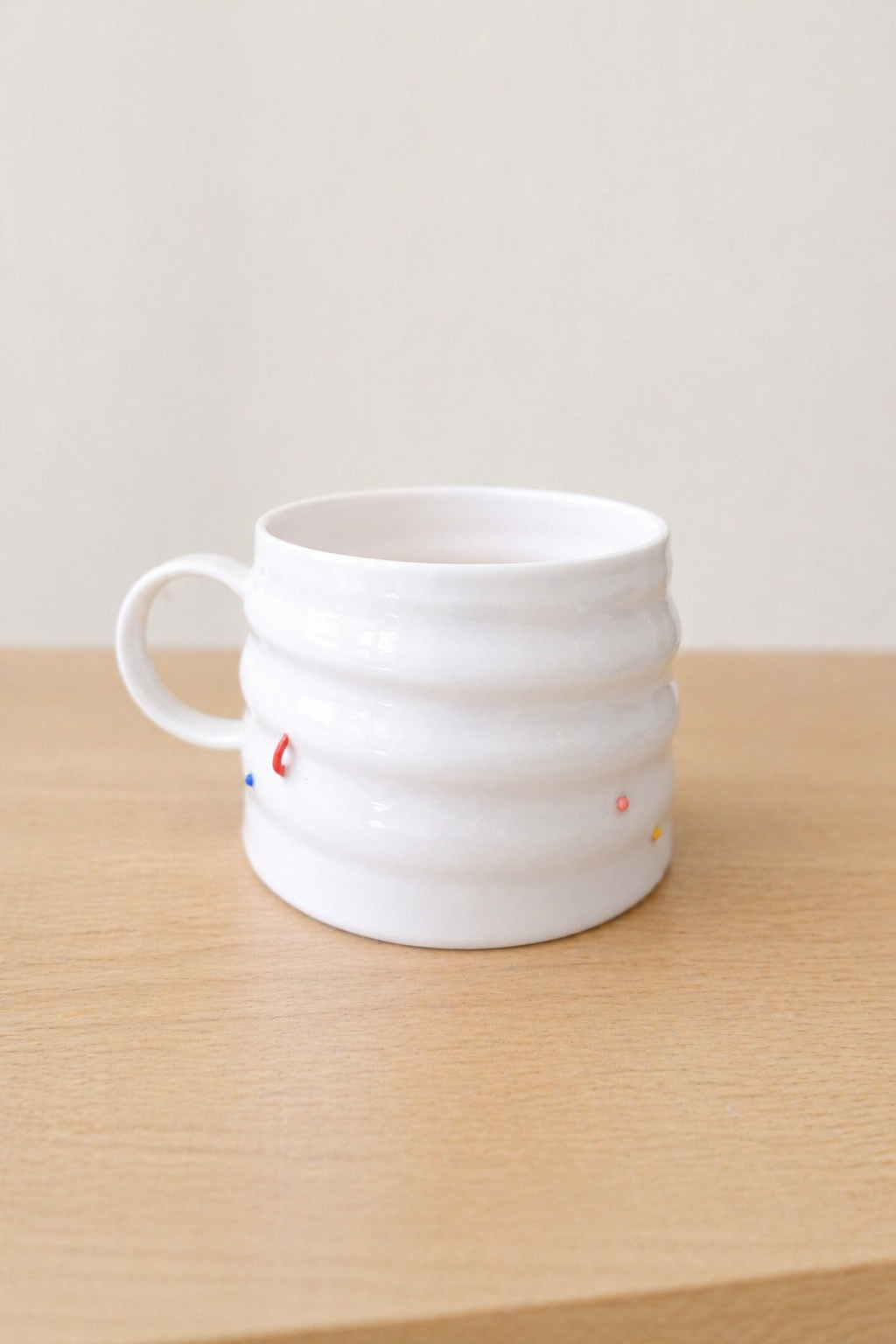 Handcrafted Textured Ceramic Mug – Blush Pink