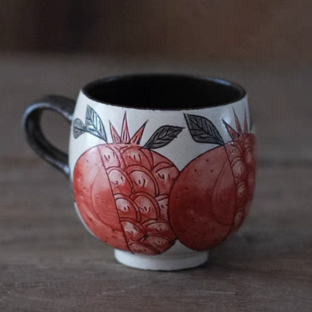 Handle Egg Cup - Pomegranate