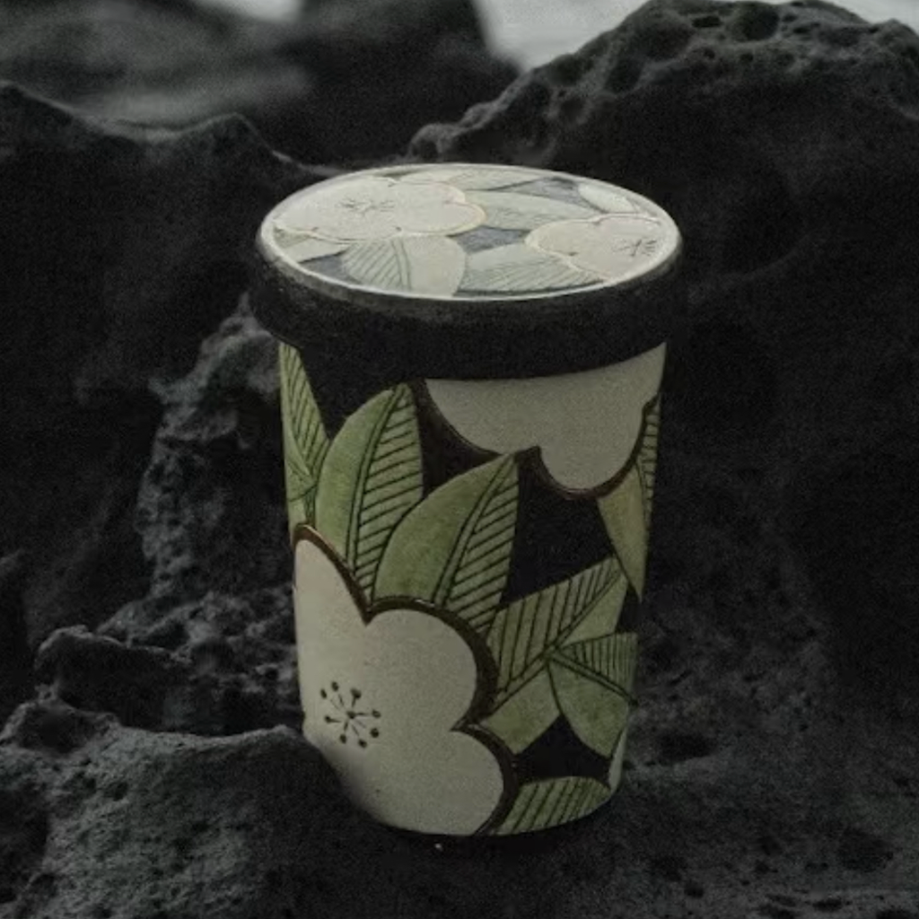 Lid Cup - White Camellia