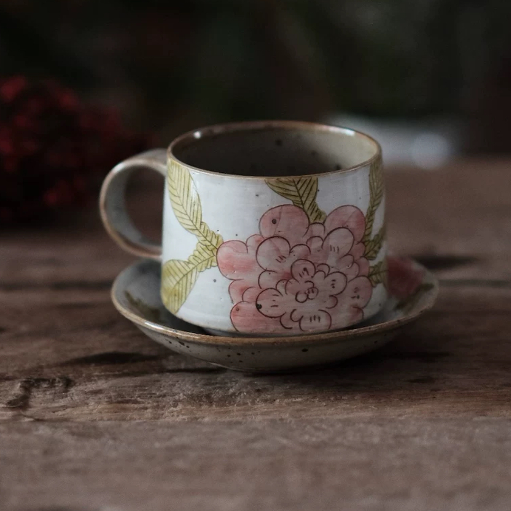 Coffee Cup Set - Peony
