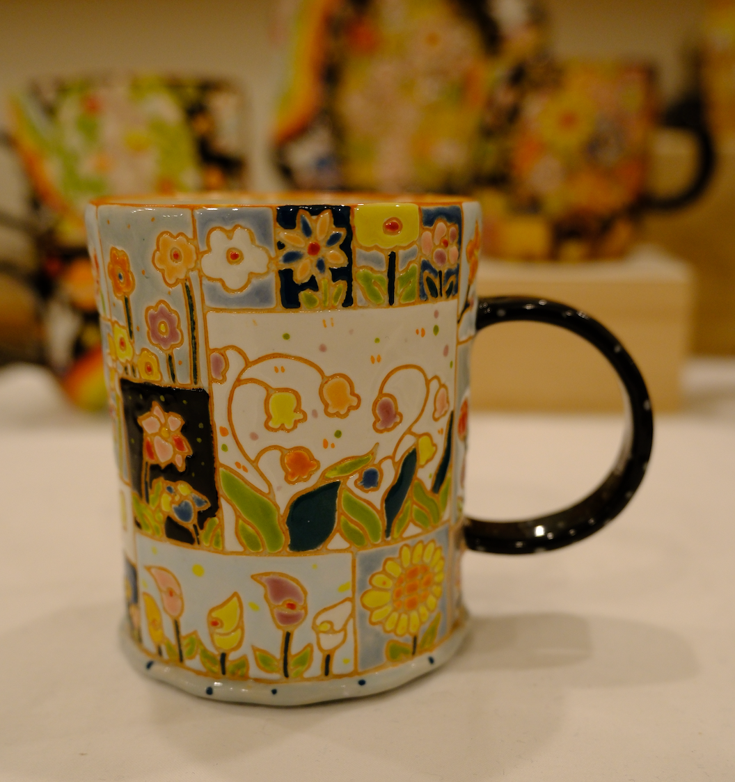 White Clay Petal Floral Cup