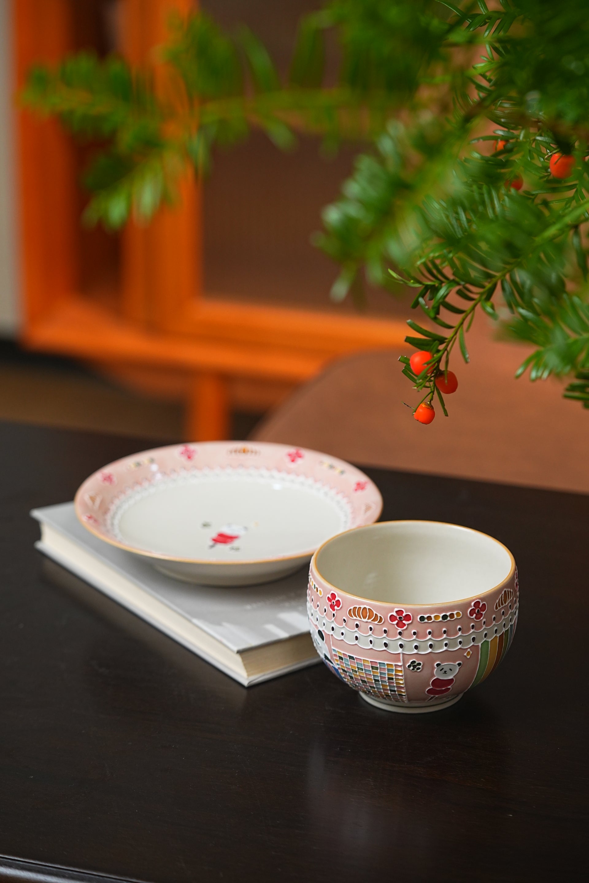 Panda & Croissant Egg Cup and Plate Set – Candied Hawthorn Design