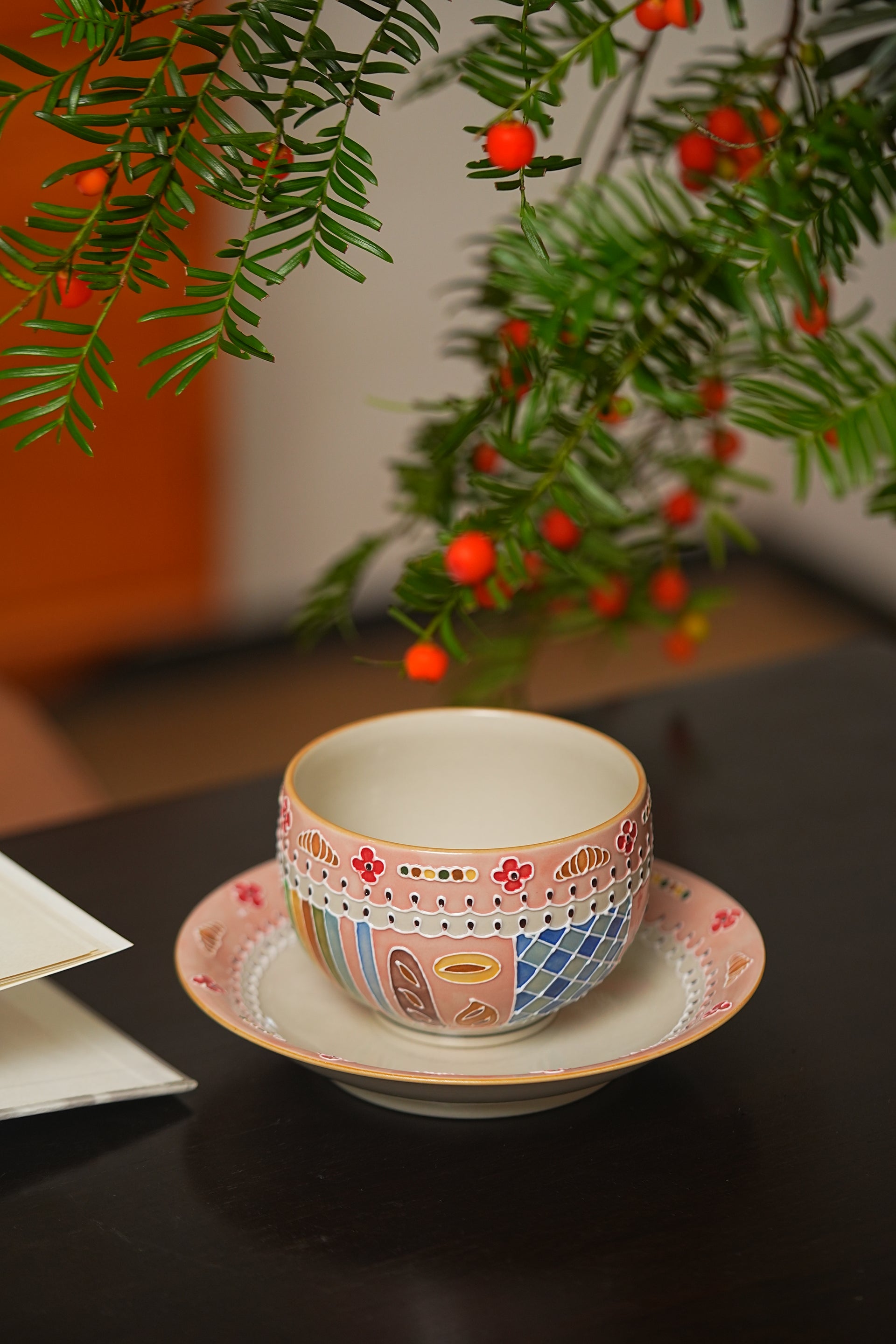 Panda & Croissant Egg Cup and Plate Set – Candied Hawthorn Design