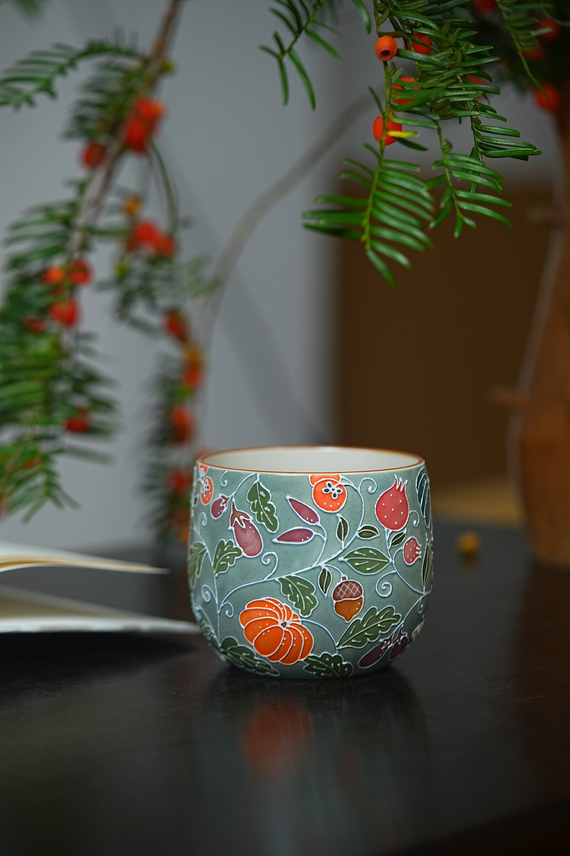 Floral Vine Series Chubby Cup - Fruits And Vegetables