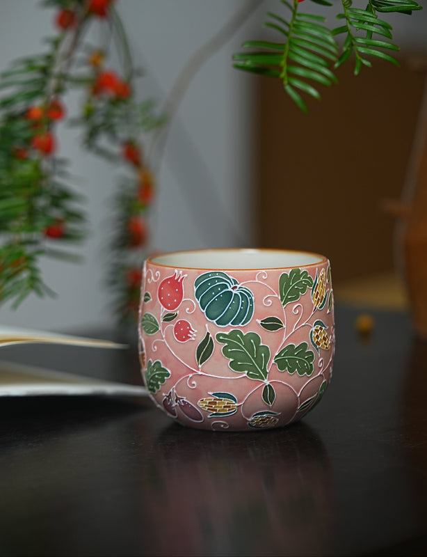 Floral Vine Series Chubby Cup - Fruits And Vegetables second image