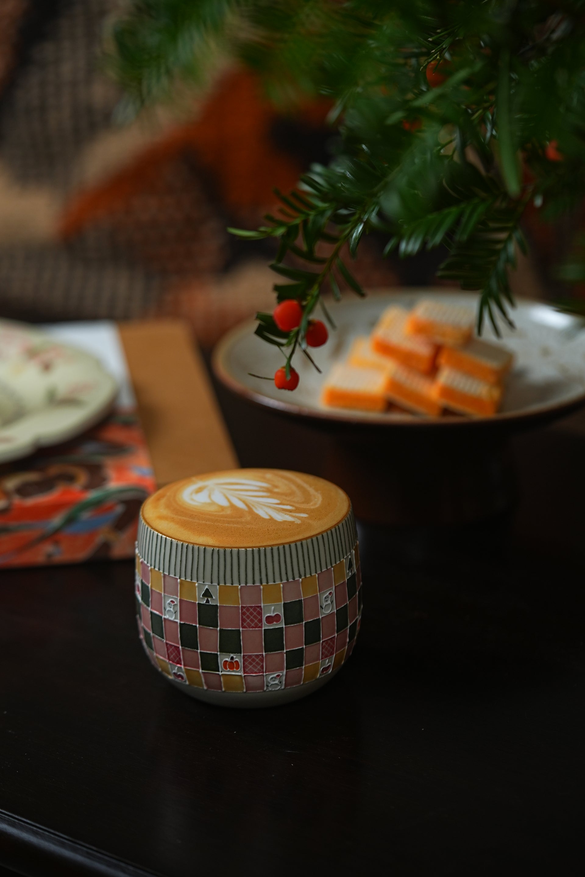 Mosaic Snowman Cup – Rounded Design