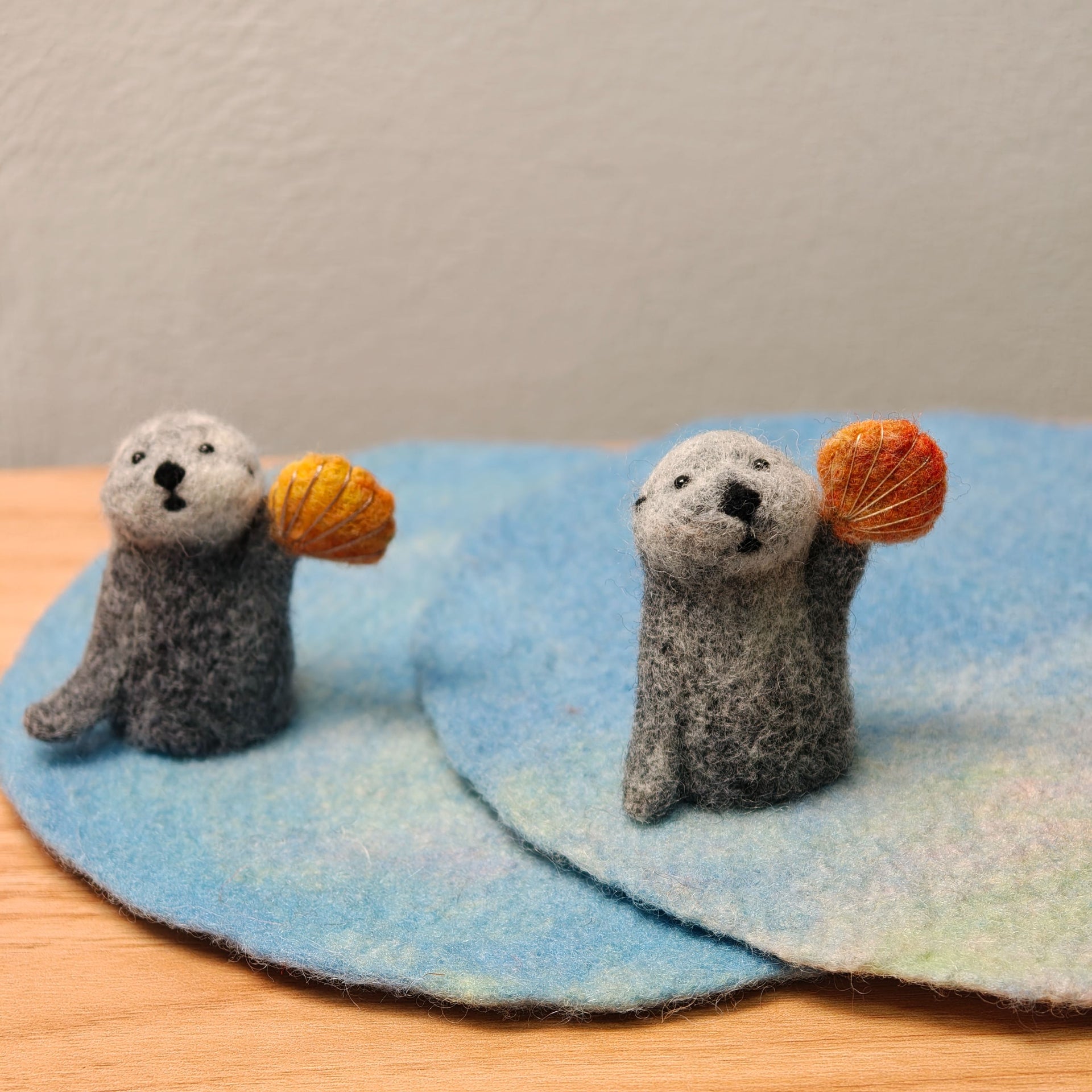Half-Body Sea Otter with Scallop Shell