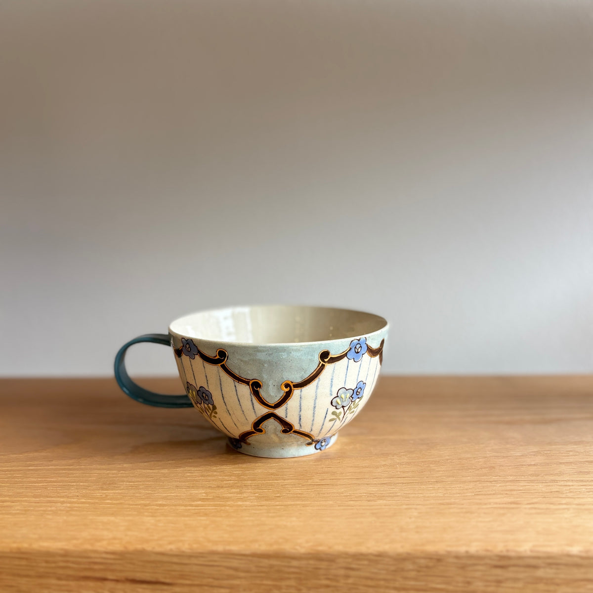Blue Bunny Handle Egg Cup