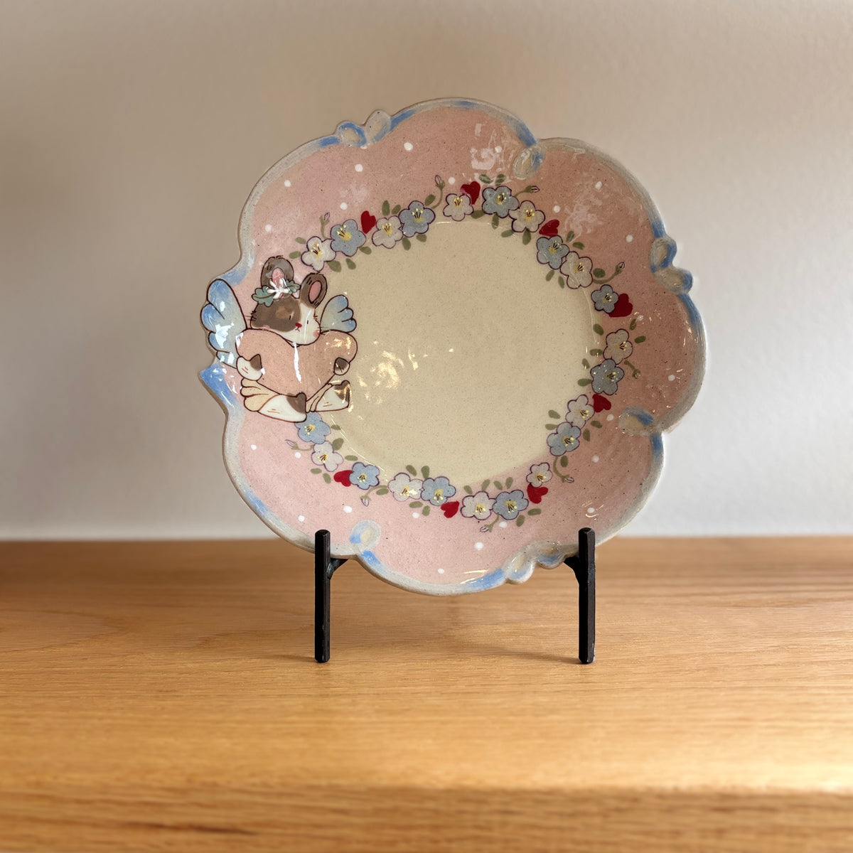 Angel Bunny Scalloped Plate