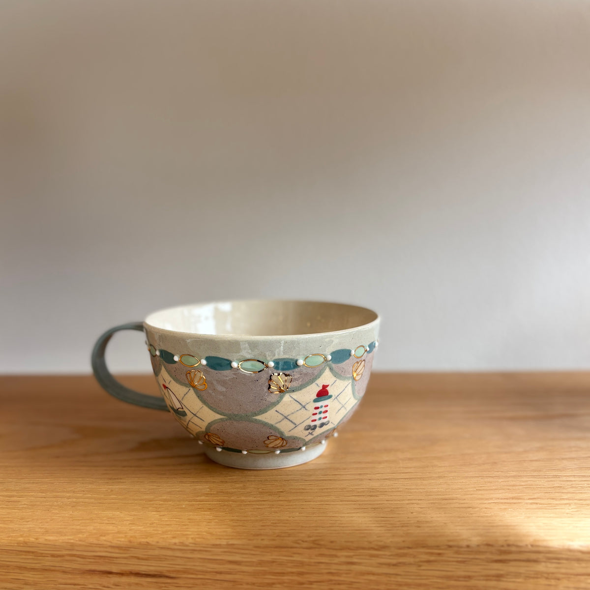 Blue Bunny Handle Egg Cup