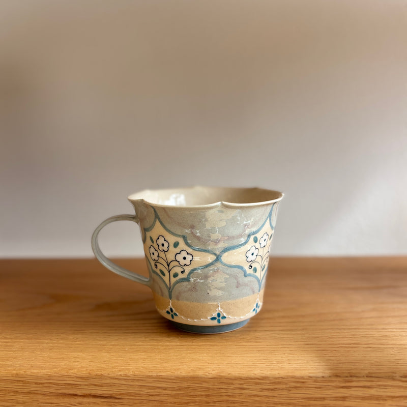 Blue-Gray Bunny Scalloped Handle Cup second image