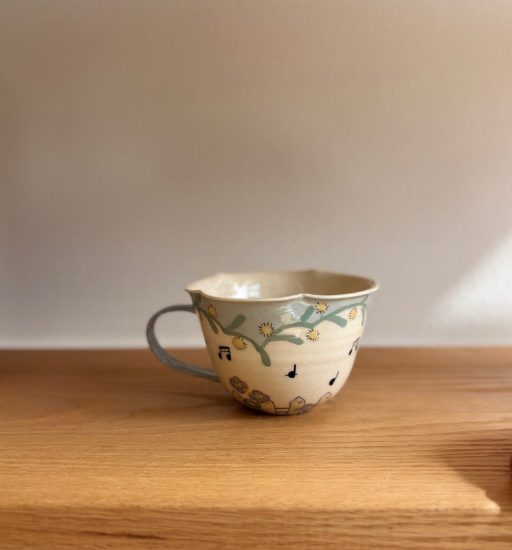 Dancing Music Bunny Scalloped Handle Cup second image