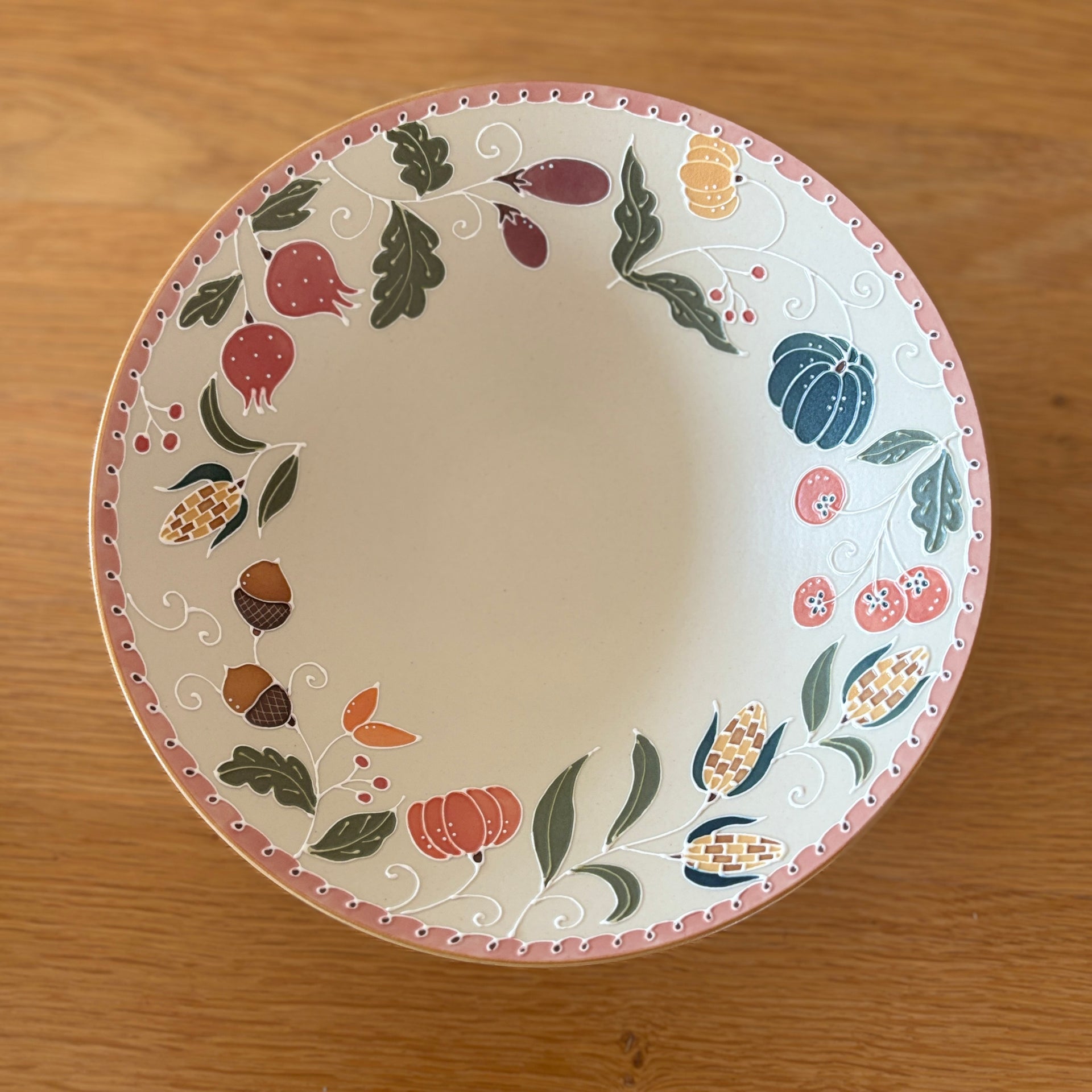 Floral Vine Series Big Bowl - Fruits And Vegetables