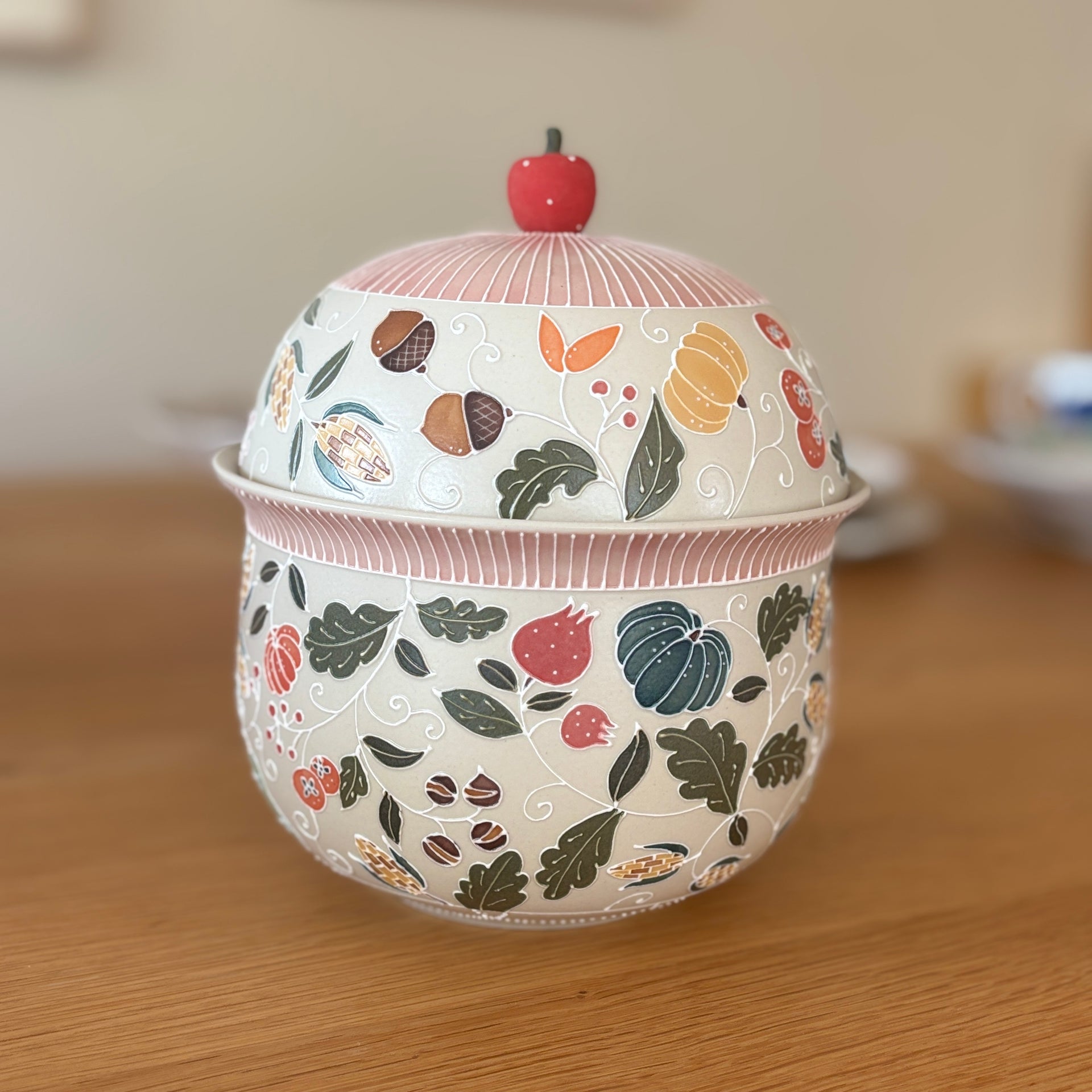 Jar - Floral Vine Series Fruits And Vegetables
