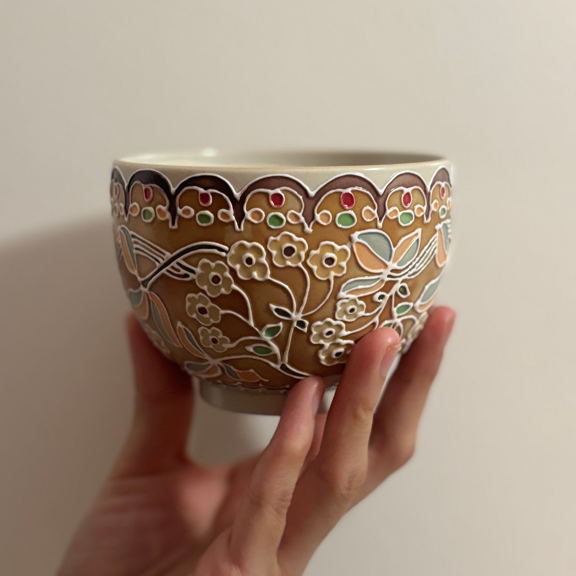 Dunhuang Series Egg Cup - Floral Vine