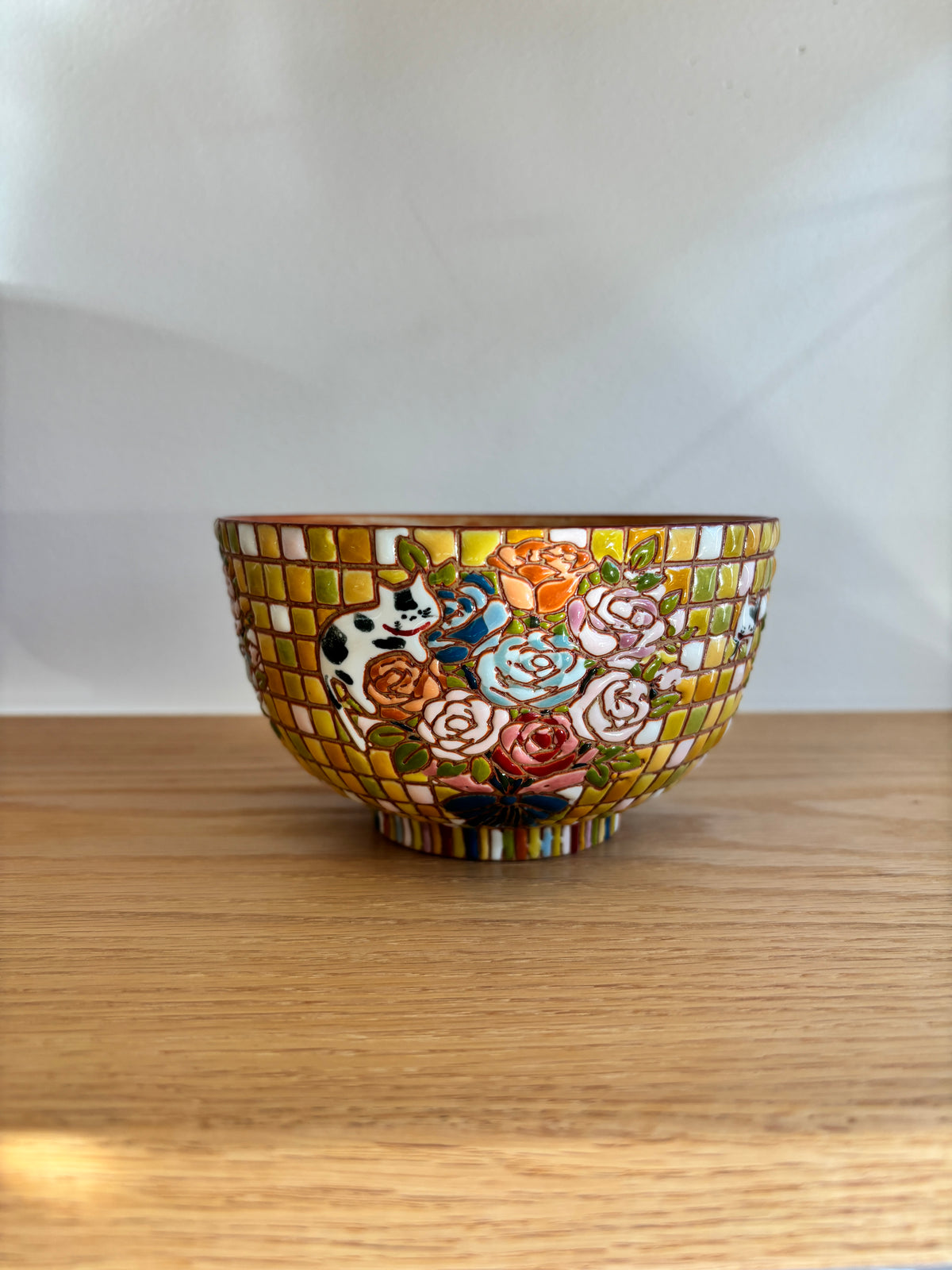 Checkered Floral Bowl