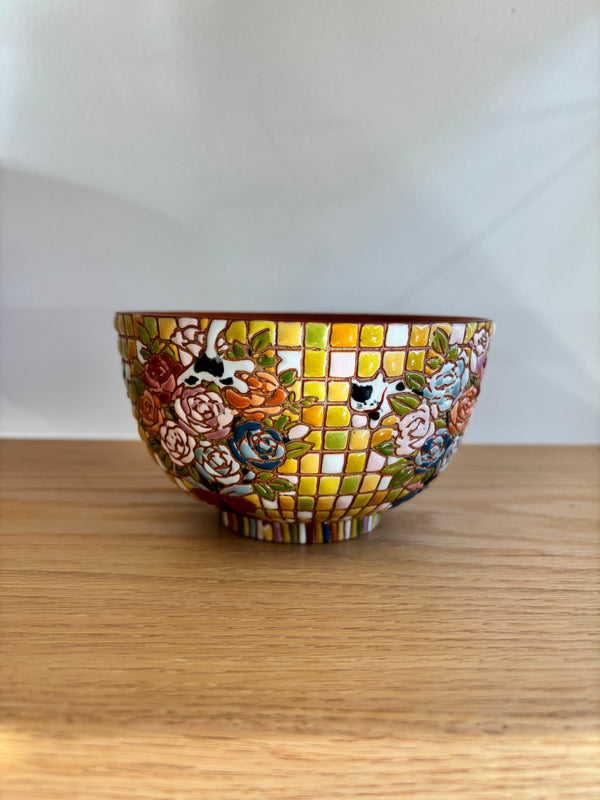 Checkered Floral Bowl second image