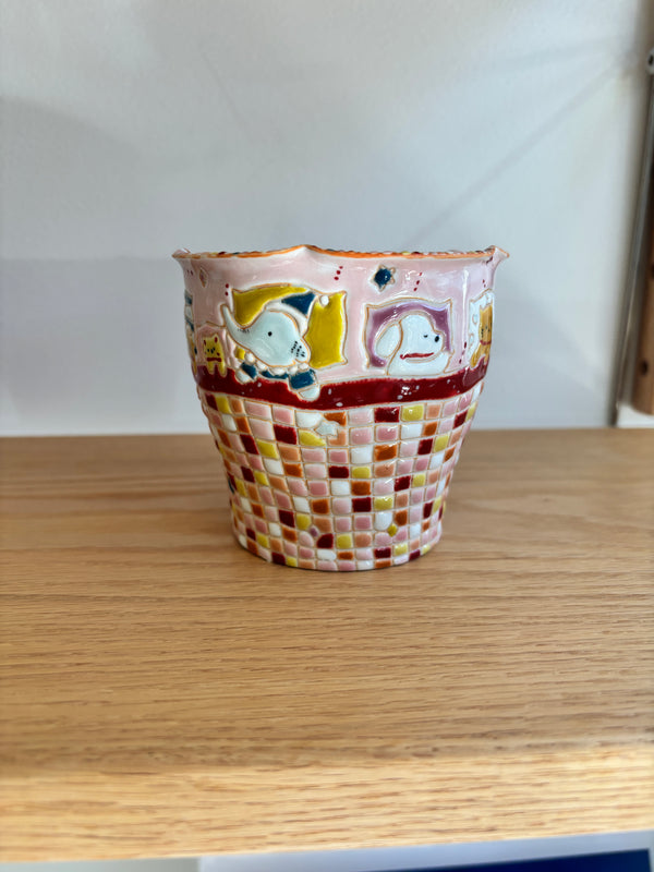 Inner-Painted Pillow Animal Handle Cup second image