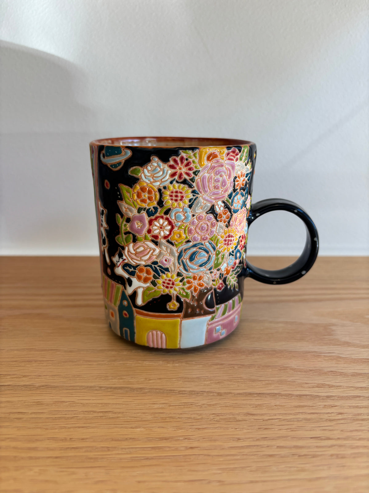Floral Starry Sky Handle Mug
