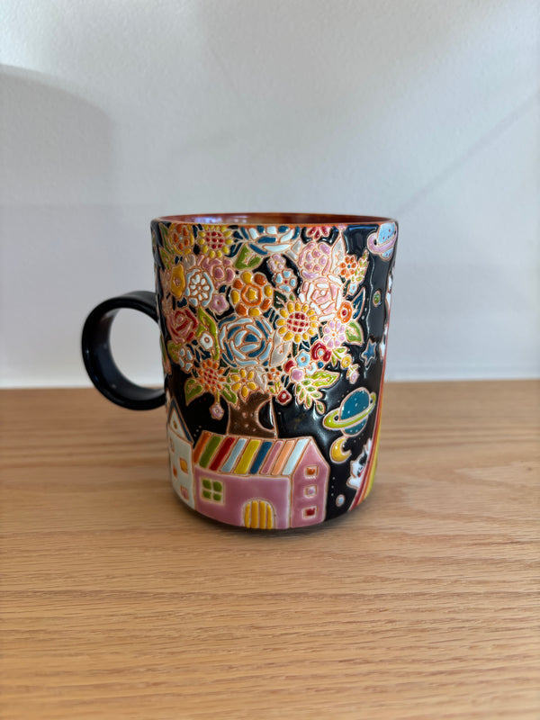 Floral Starry Sky Handle Mug second image