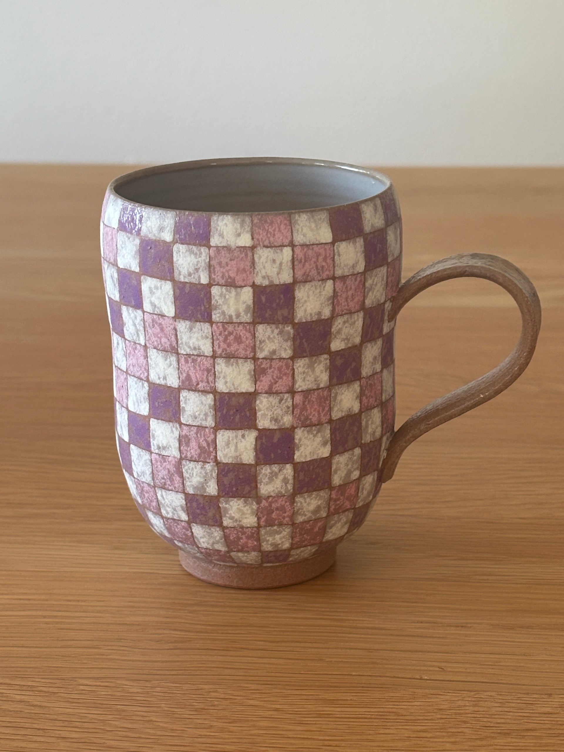 Amethyst Gingham Gourd Handle Cup