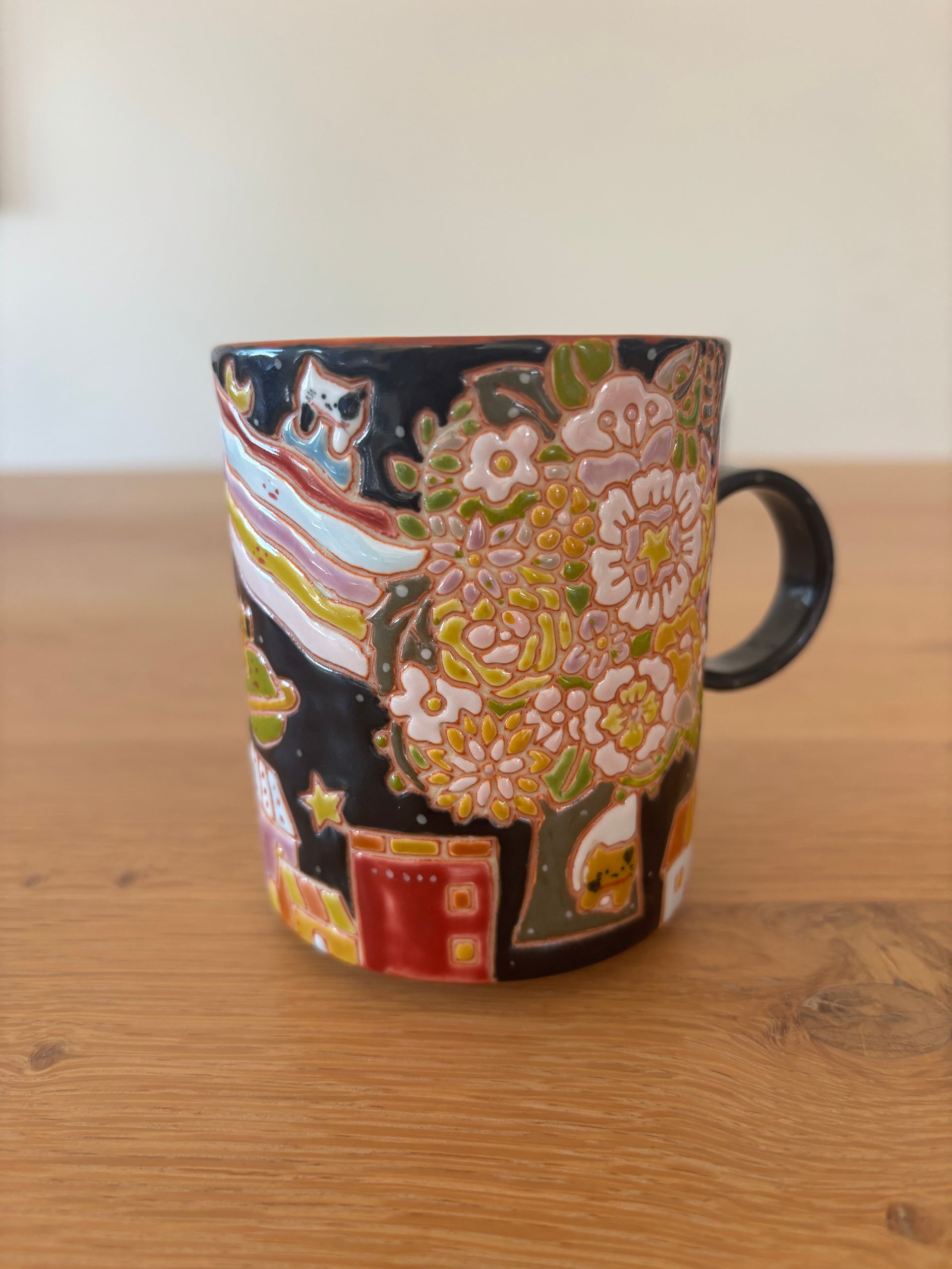 Floral Starry Sky Handle Mug