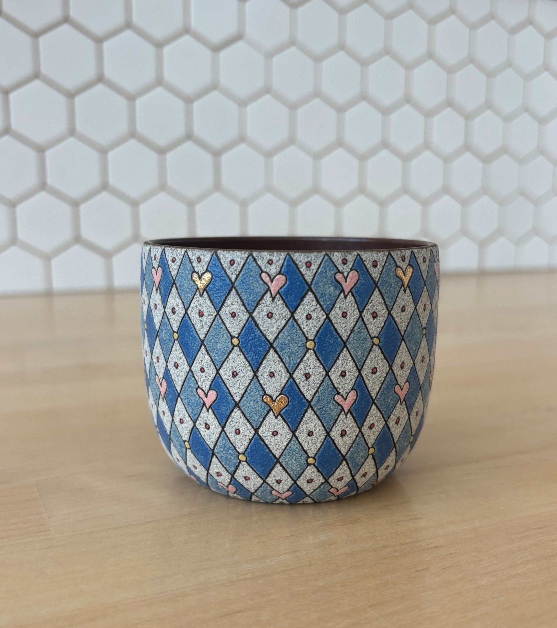 Blue Rhombus Cup