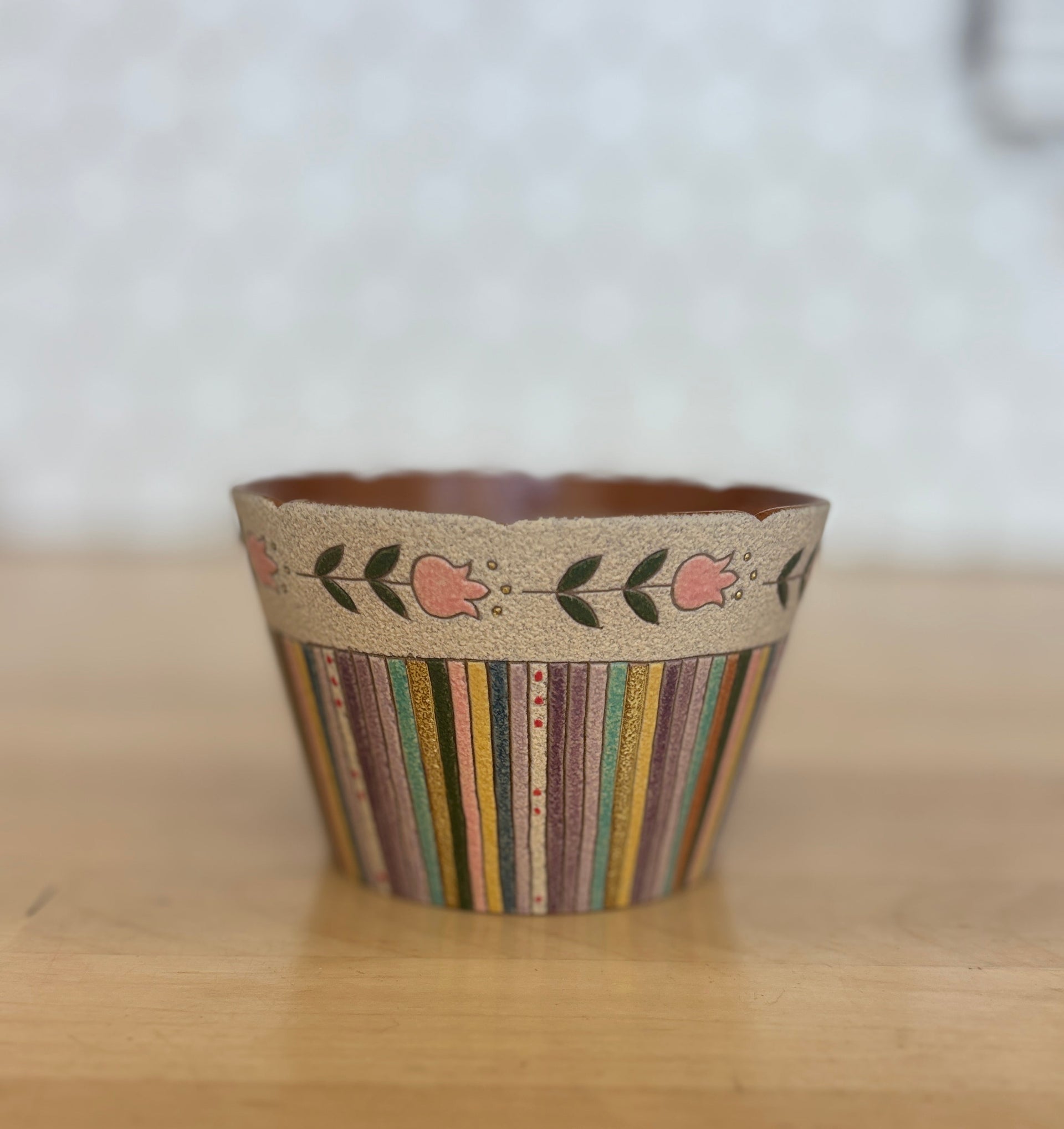 Striped Large Ochoko Cup