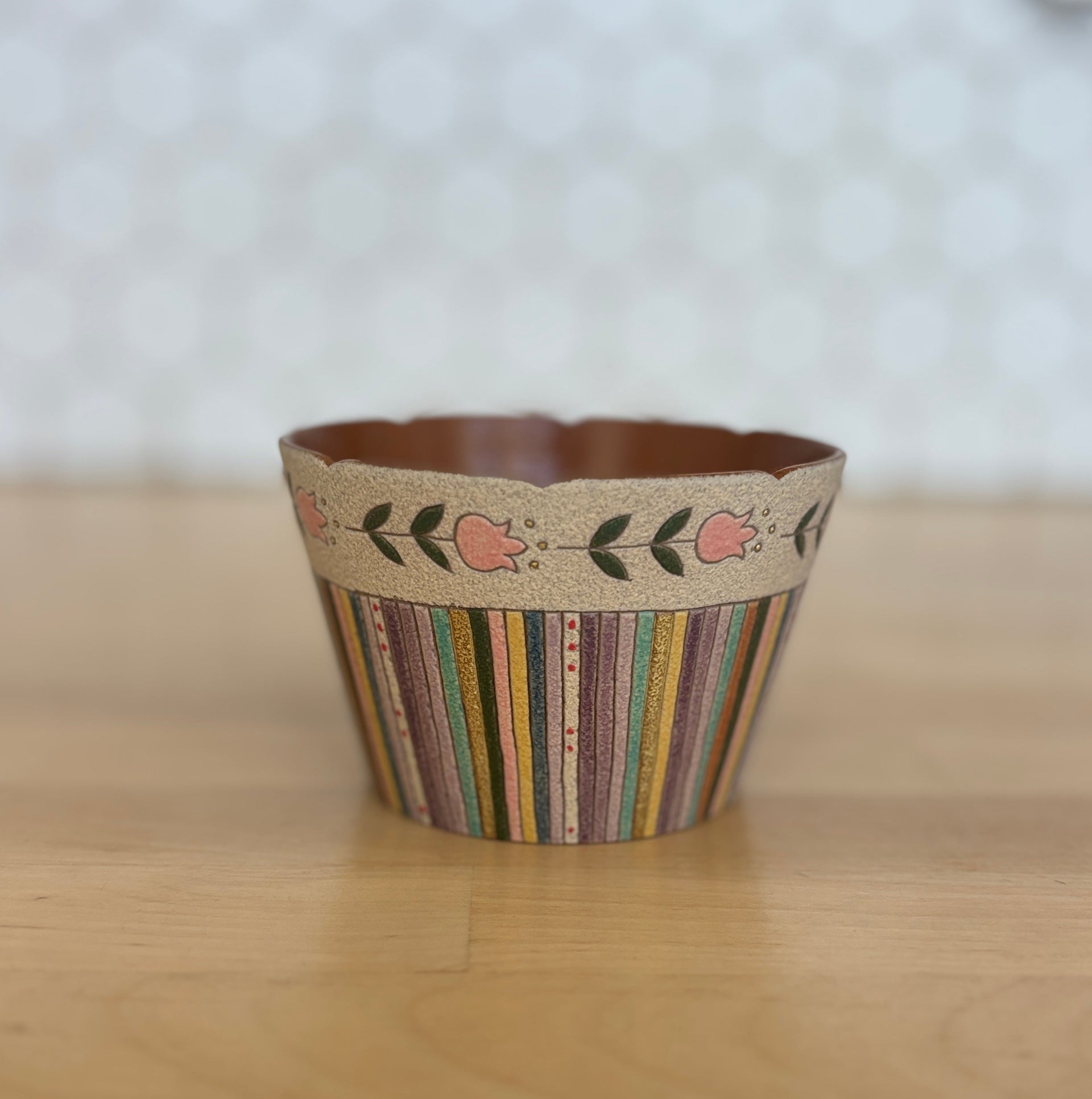 Striped Large Ochoko Cup