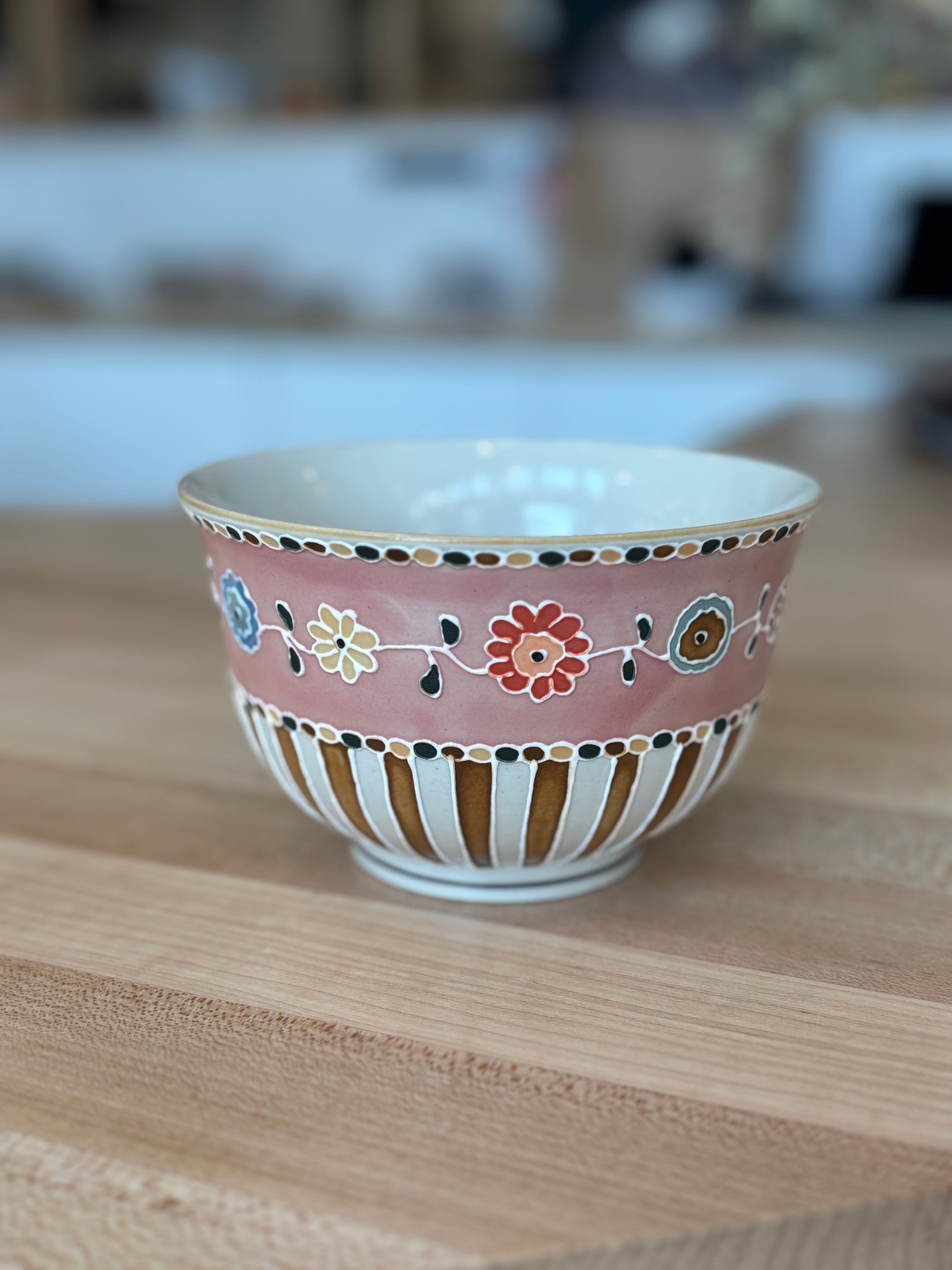 Blush Pink Floral Bowl