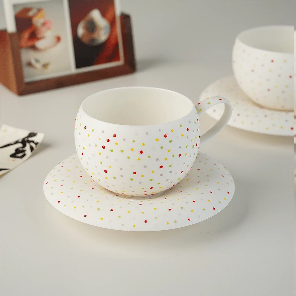 Candy Choko/Round Coffee Cup Set - Handcrafted Ceramic Craft