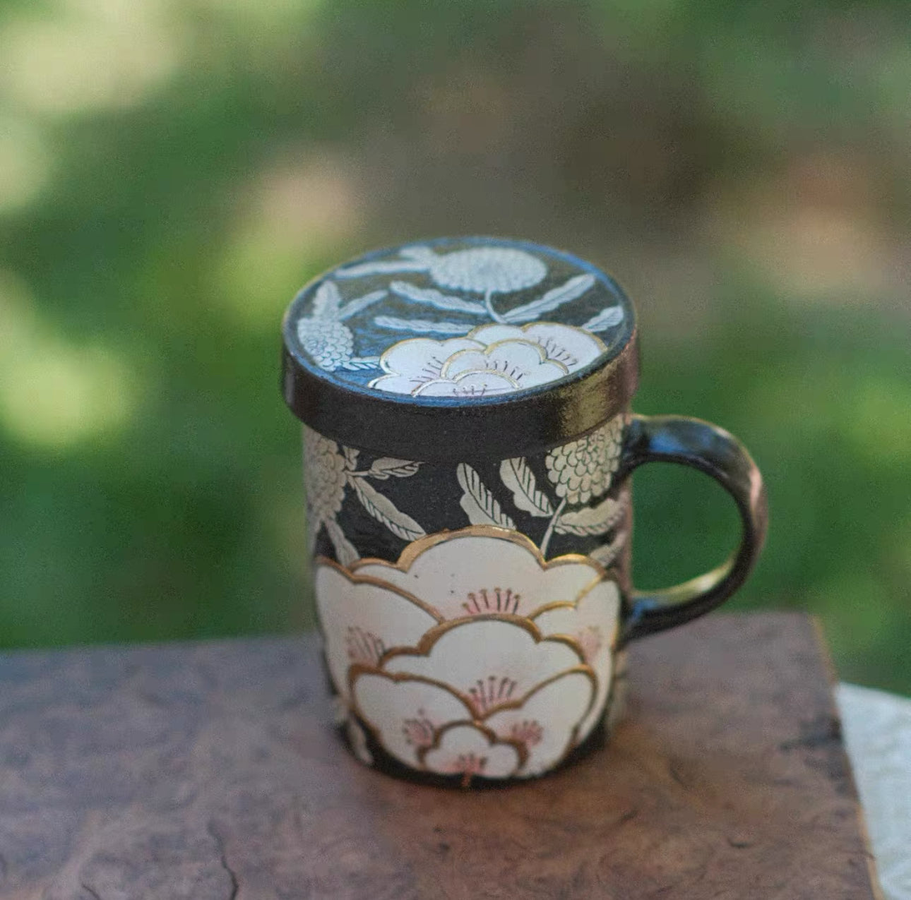 Handle Lid Cup - Peony Duo