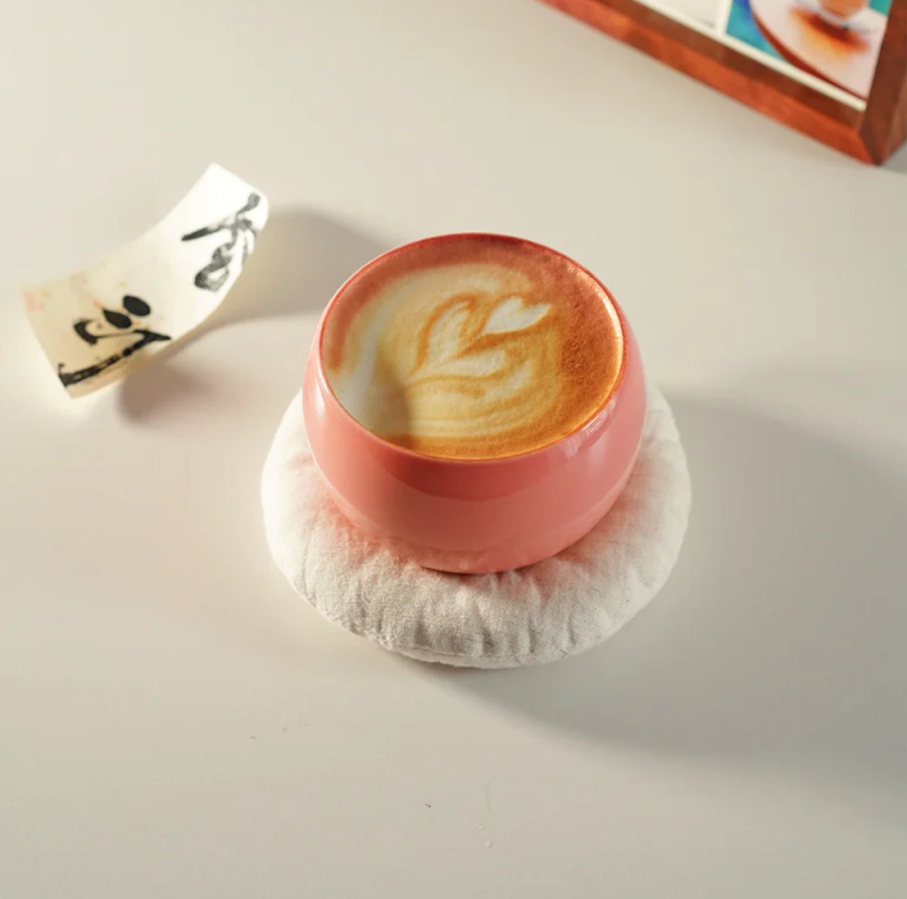 Handcrafted Watermelon Red Porcelain Coffee Cups – Elegant and Unique