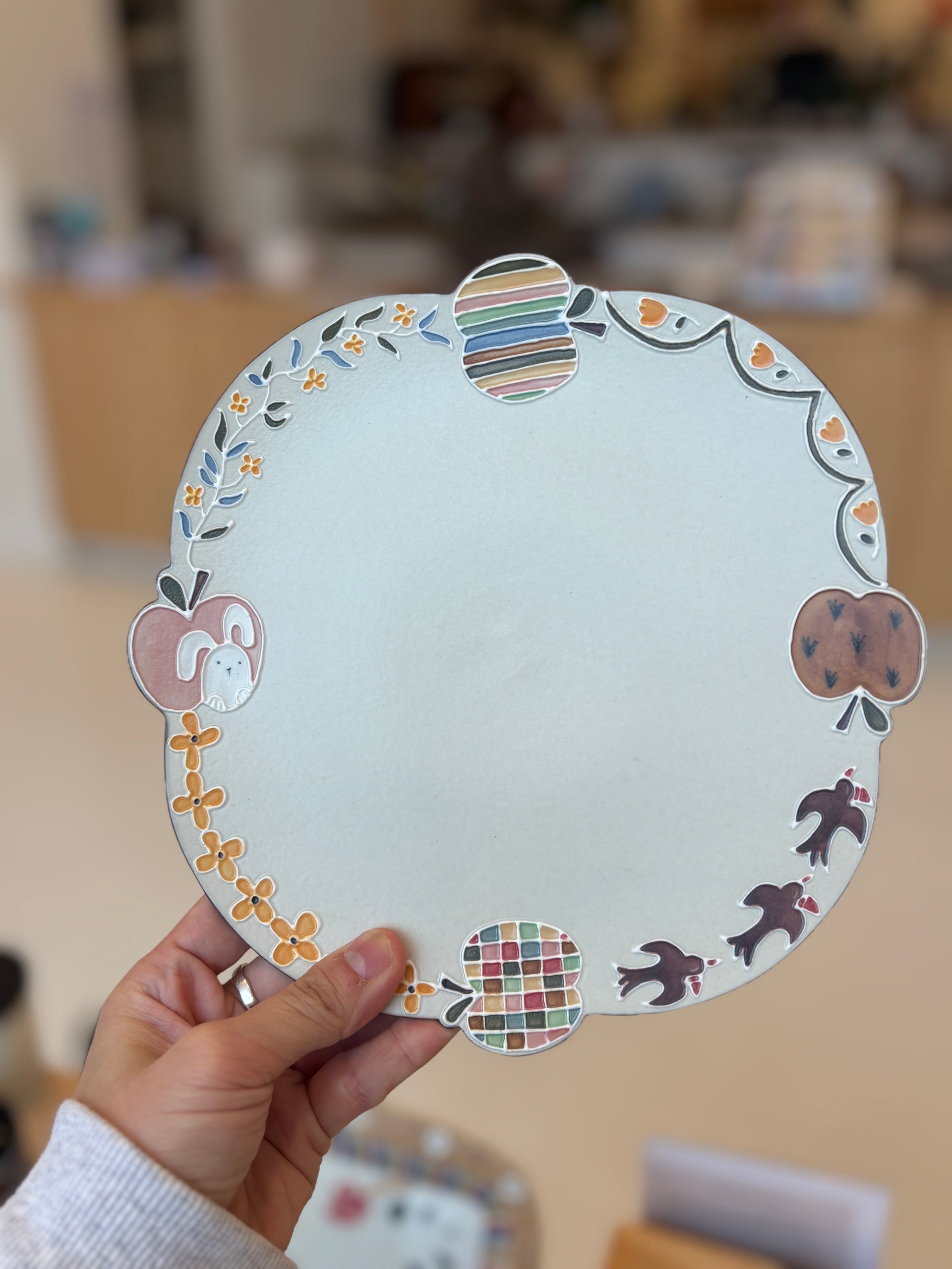 Bunny Apple Plate