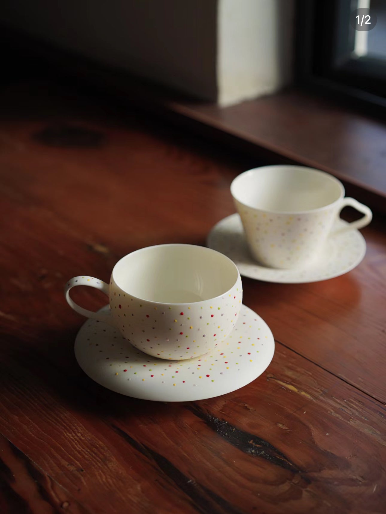 Candy Choko/Round Coffee Cup Set - Handcrafted Ceramic Craft