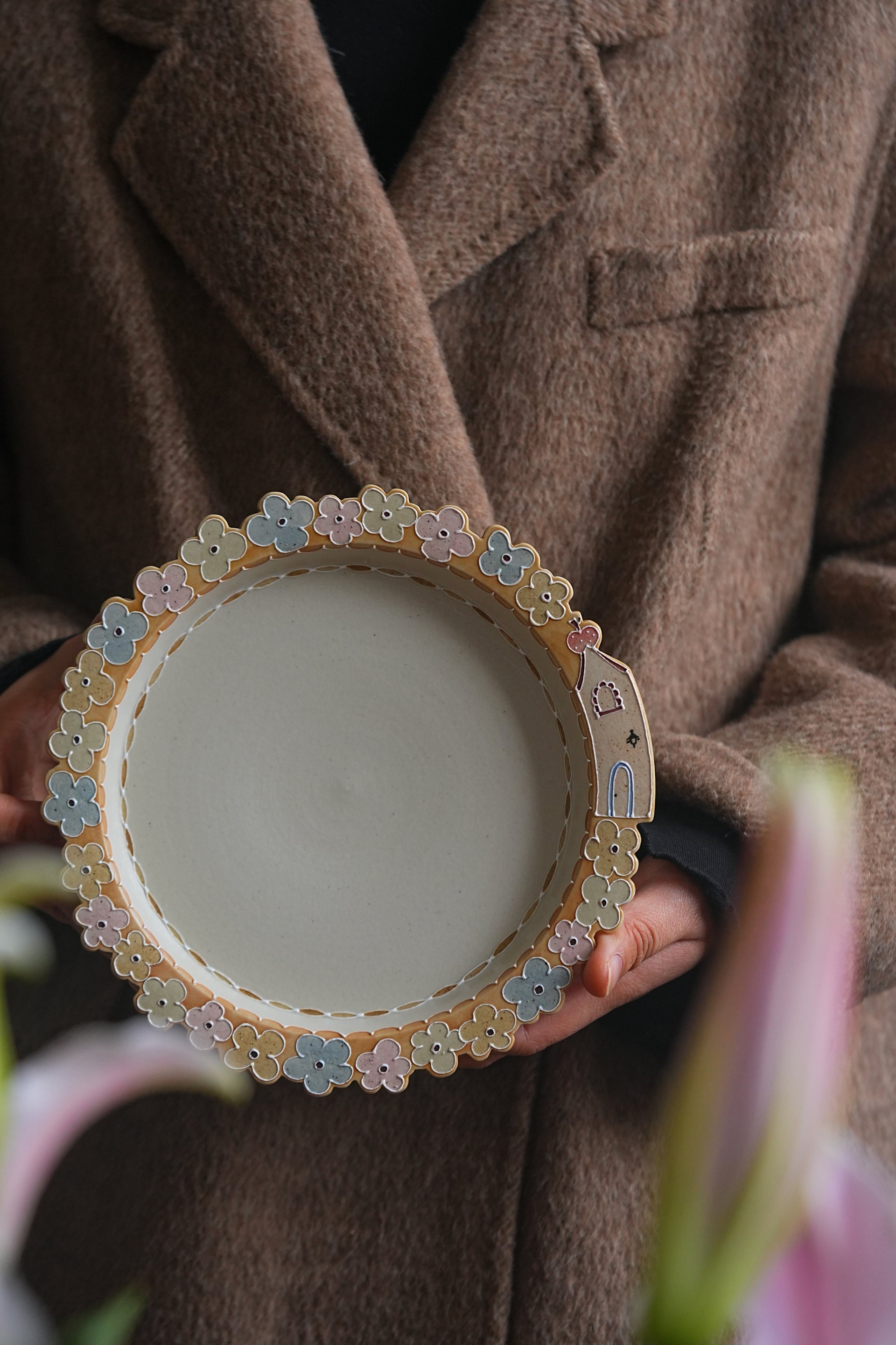 Floral House Steak Plate