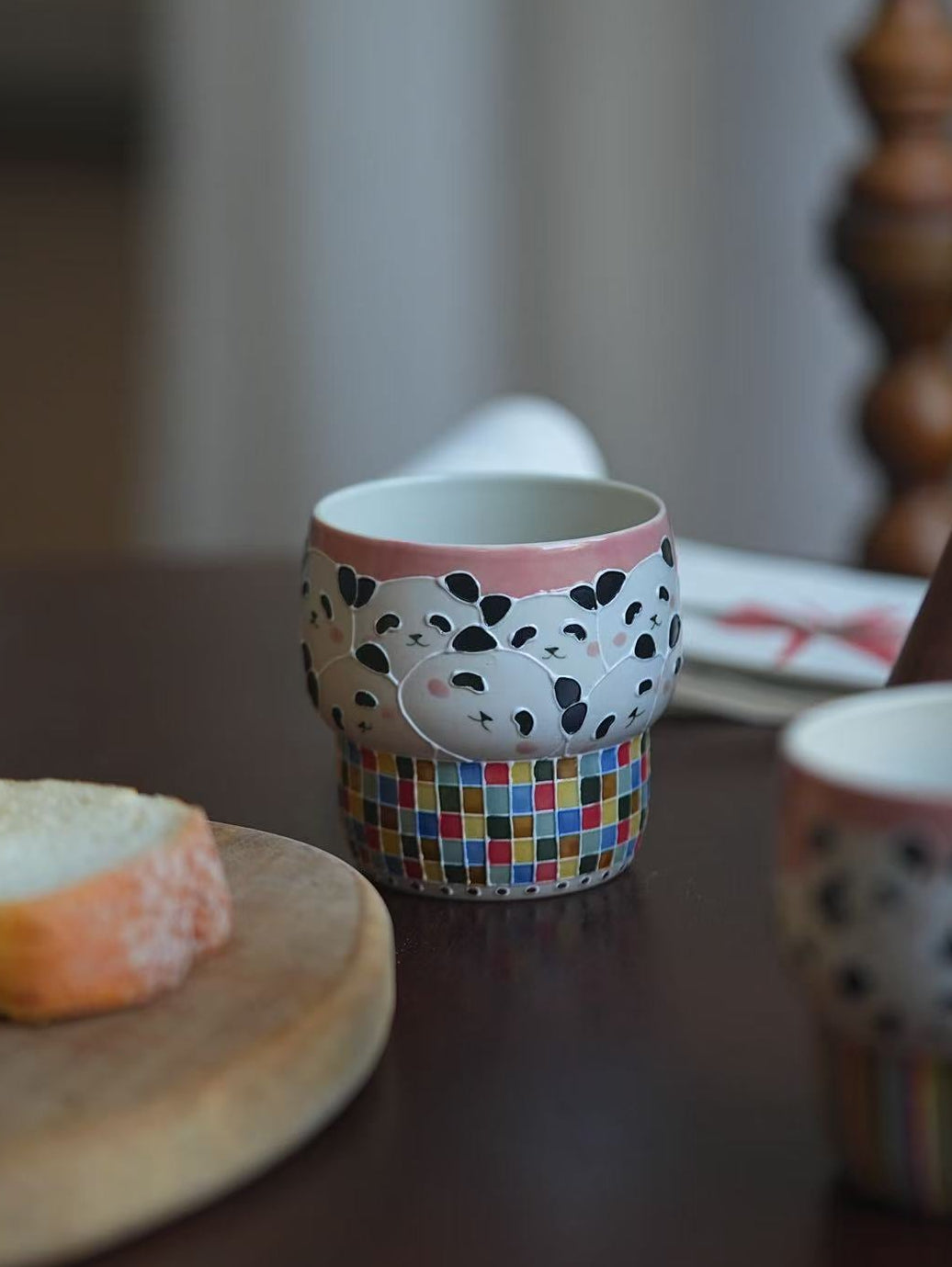 Panda Layered Checkered Cup