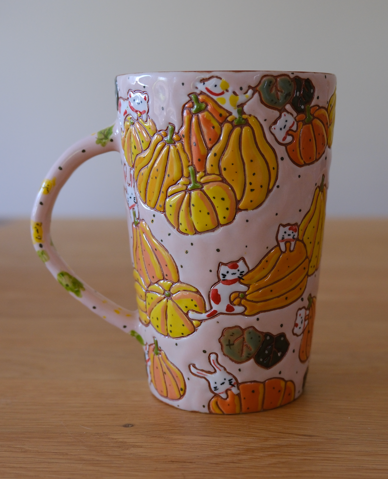 Tall Mug – Pumpkin Cat