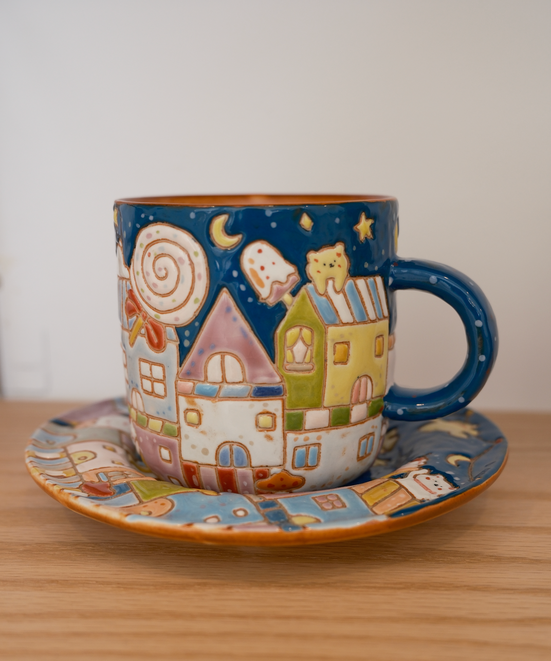 Blue Night House Cup Set