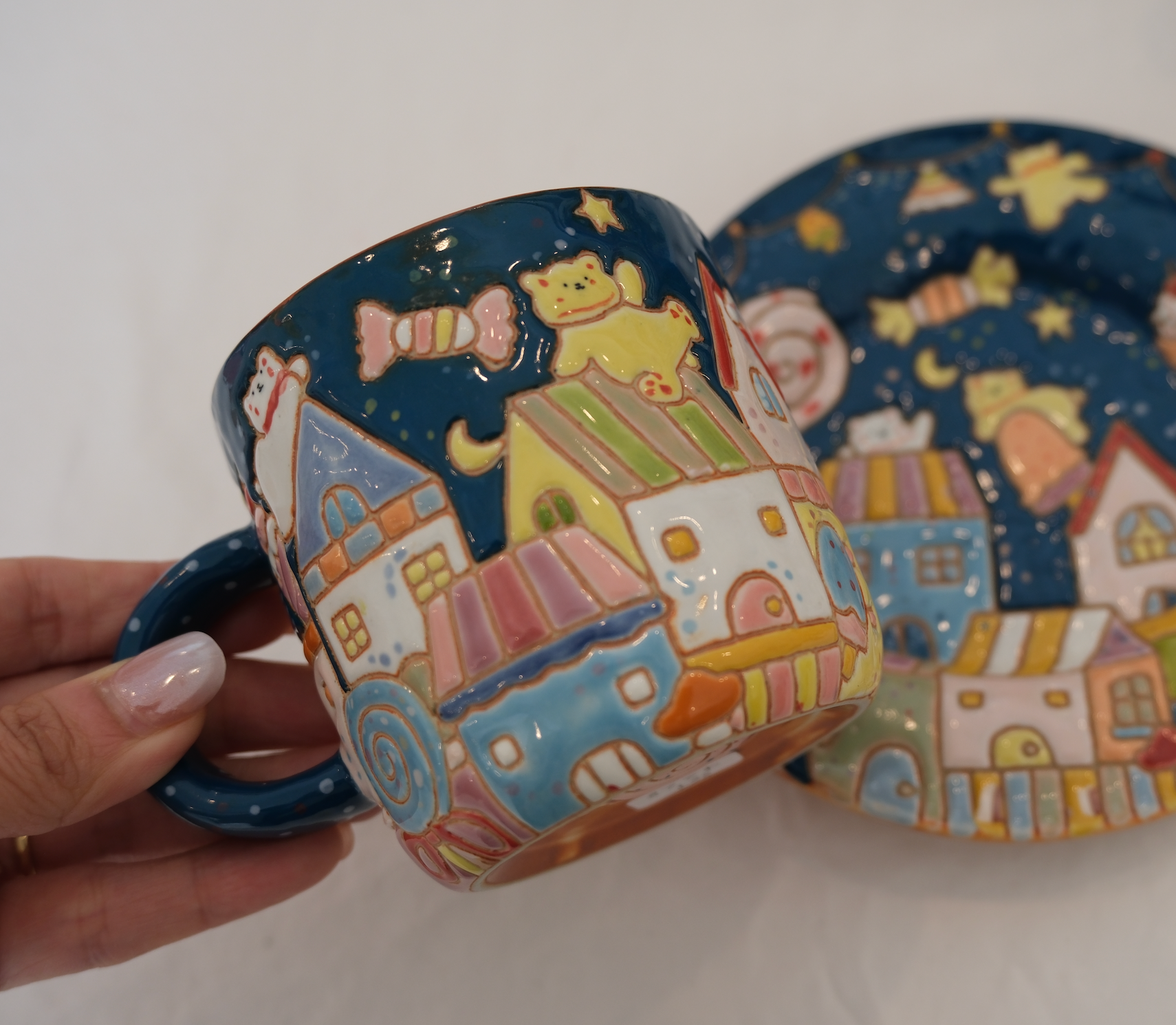 Blue Night House Cup Set
