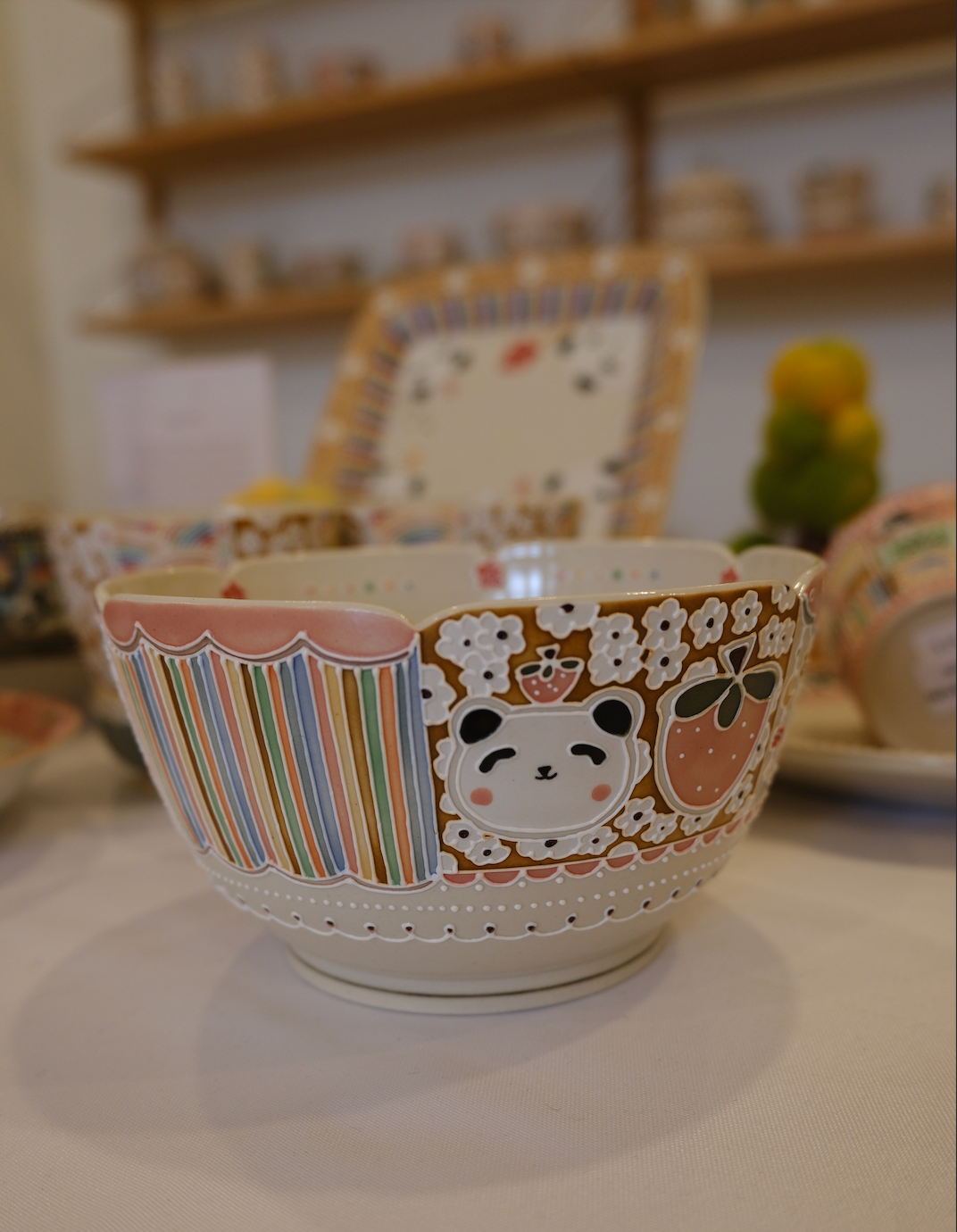 Panda White Bellflower Big Noodle Bowl
