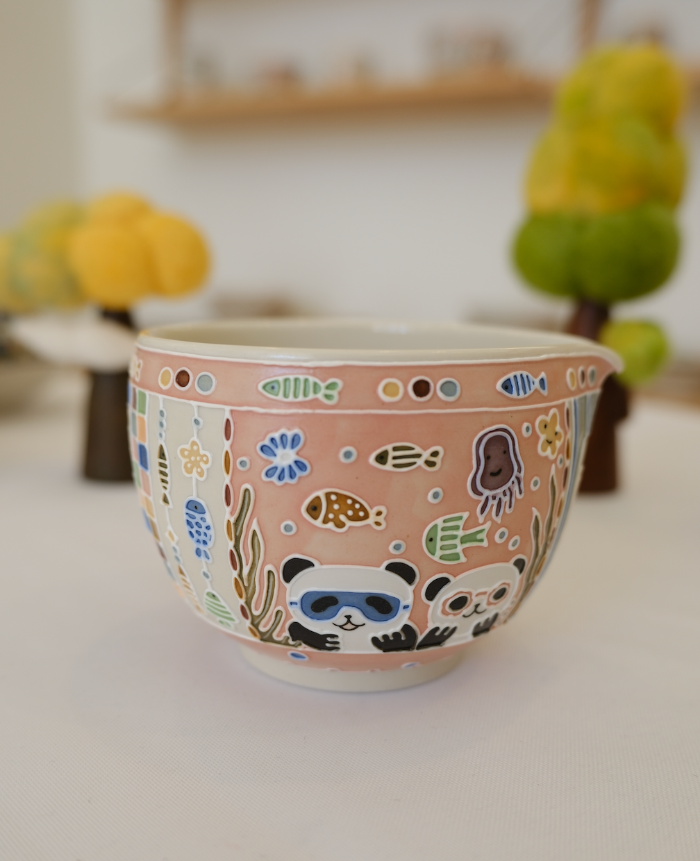 Panda Ocean Matcha bowl