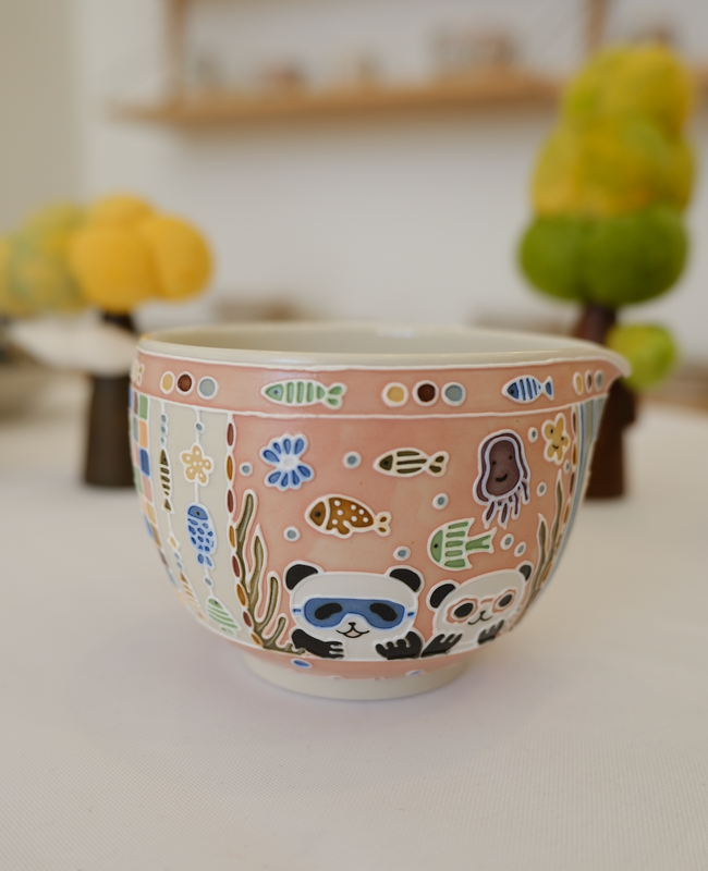 Panda Ocean Matcha bowl