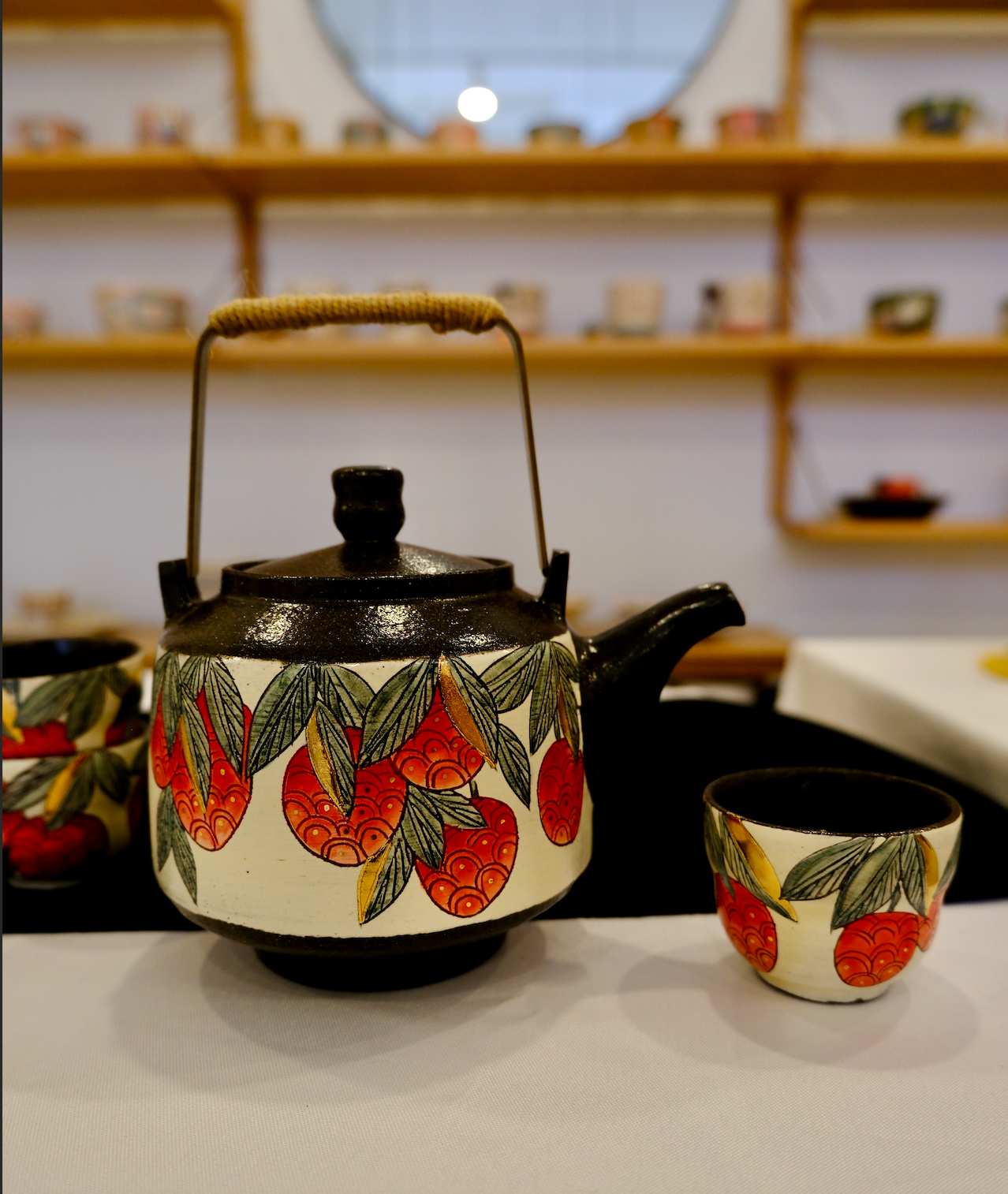 Handcrafted Tea Set -  Lychee (1 Teapot + 3 Cups)