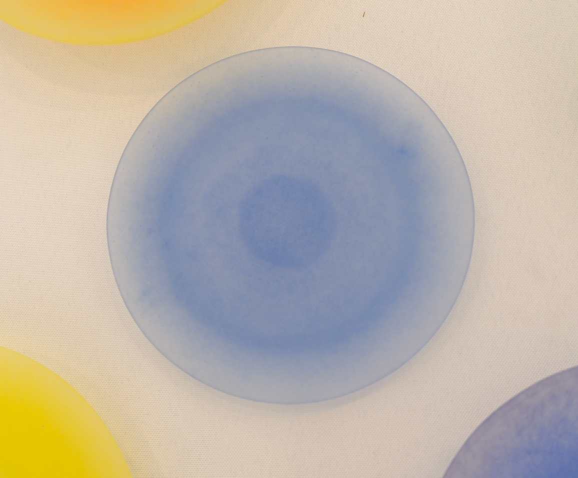 Color-Fade Glass Plate - Blue