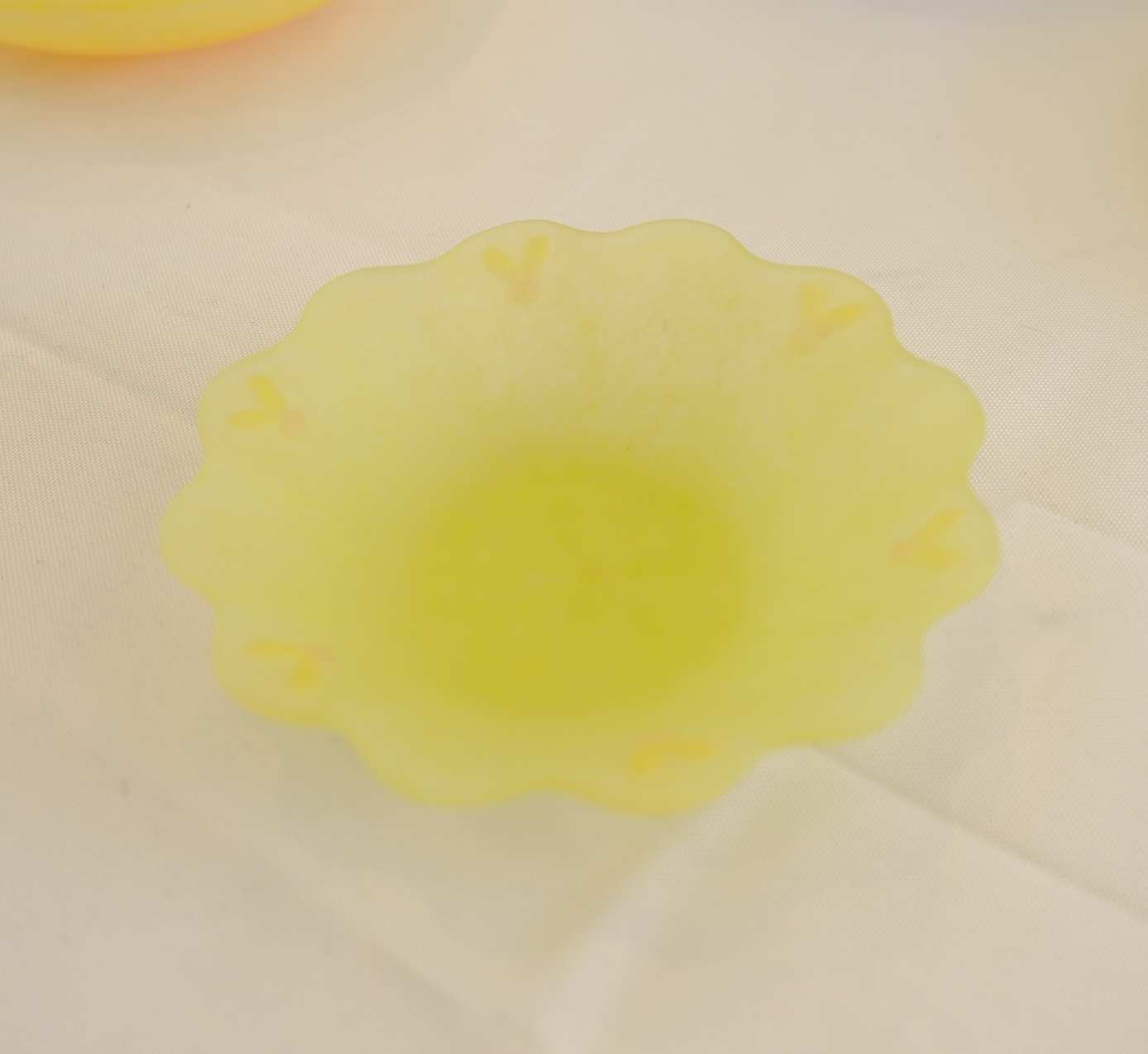 Embossed Petal Bowl - Yellow-green