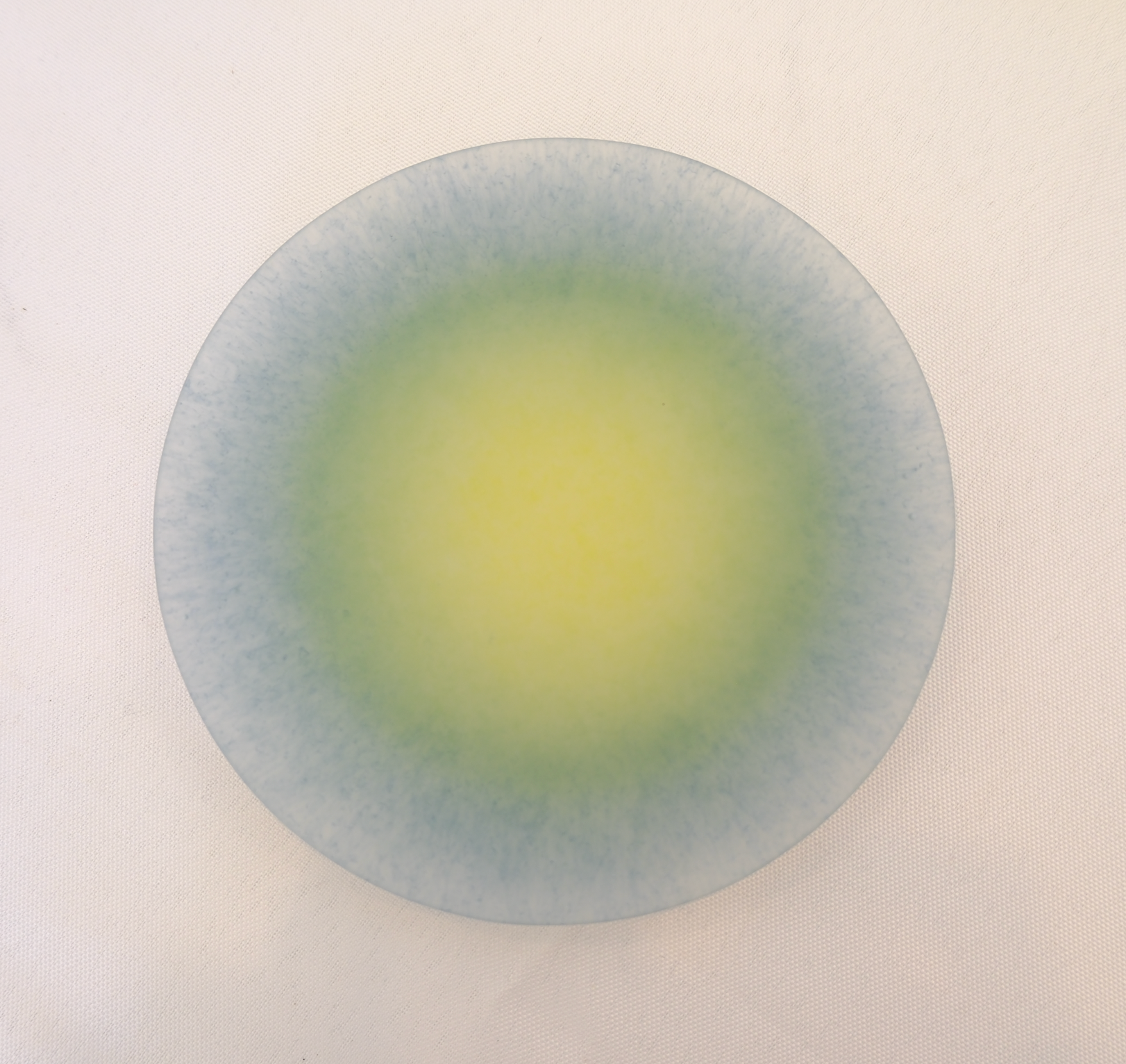 Color-Fade Glass Plate - Green and Yellow Gradient
