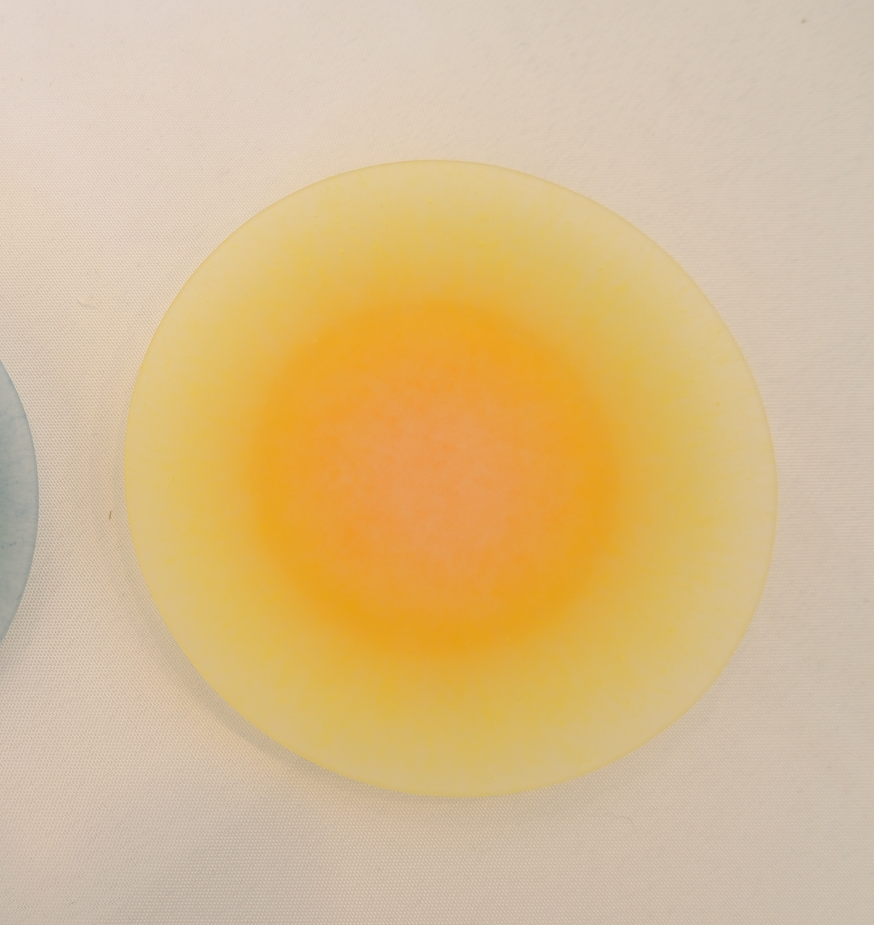 Color-Fade Glass Plate - Yellow and Orange Gradient